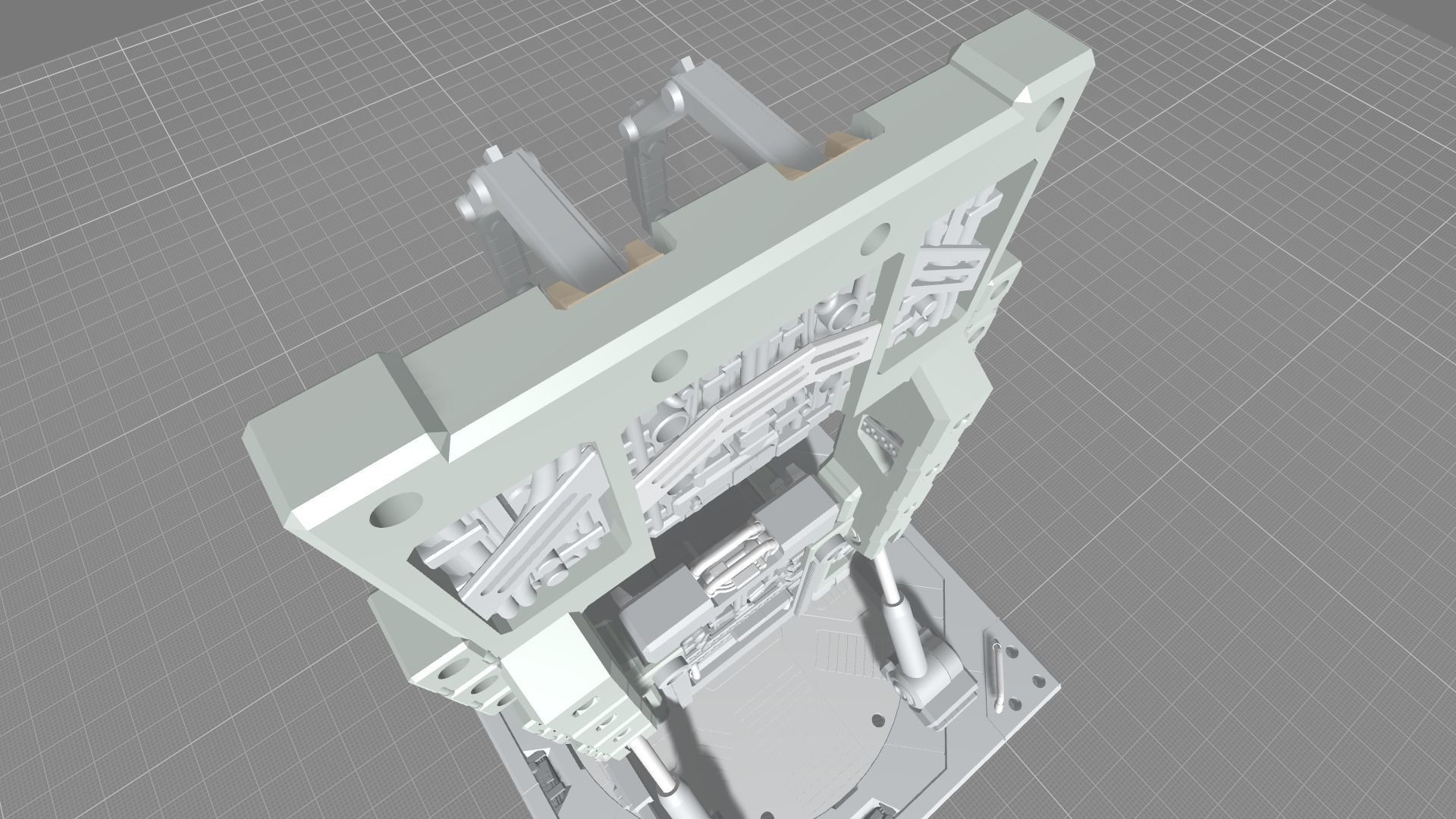 MHB08FMF-Full Mechanic Detail Mech Hangar Fixture Display 3D print model_5