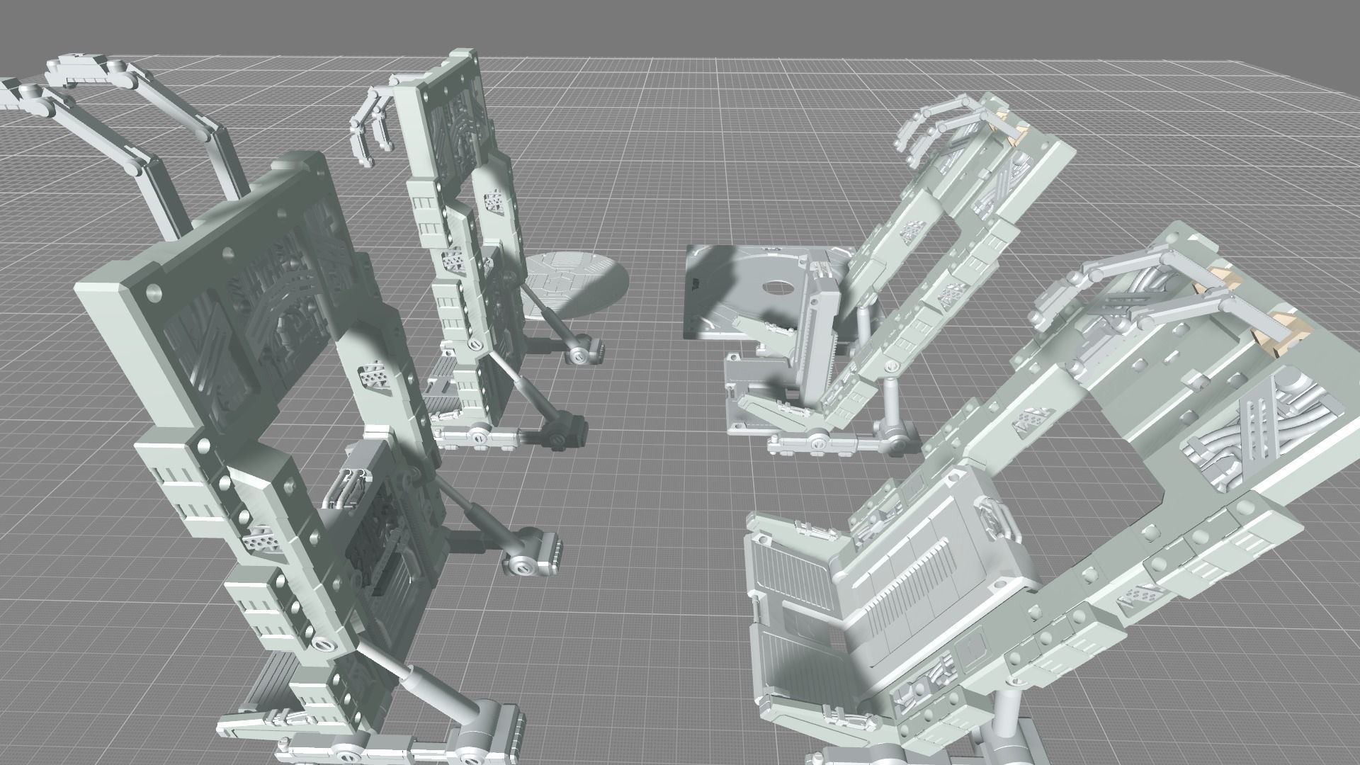 MHB08FMF-Full Mechanic Detail Mech Hangar Fixture Display 3D print model_7