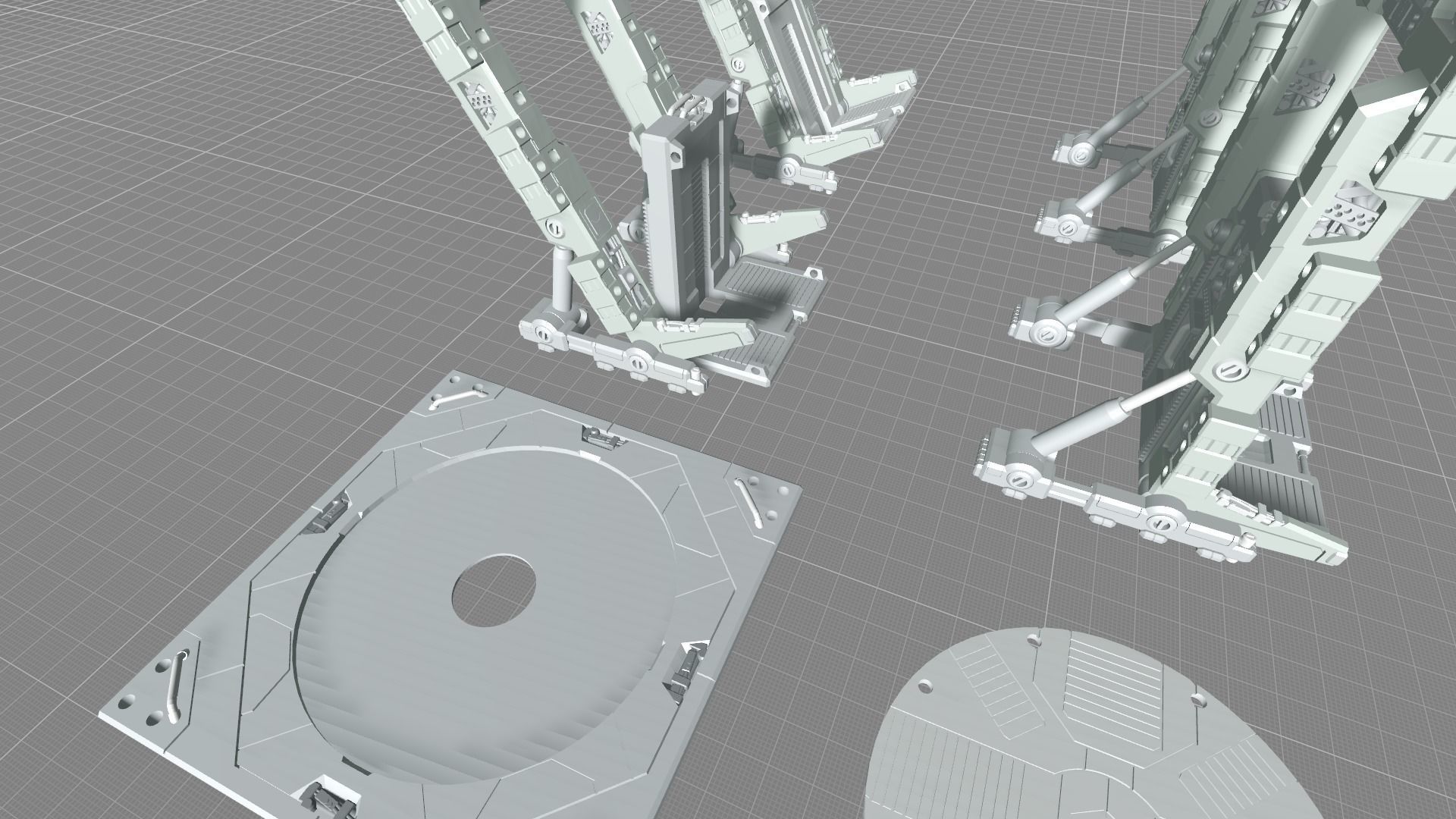 MHB08FMF-Full Mechanic Detail Mech Hangar Fixture Display 3D print model_8