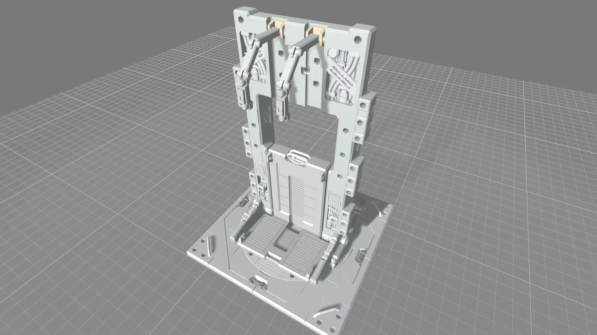 MHB08FMF-Full Mechanic Detail Mech Hangar Fixture Display 3D print model_0