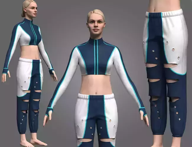 Casual outfit 3d Model