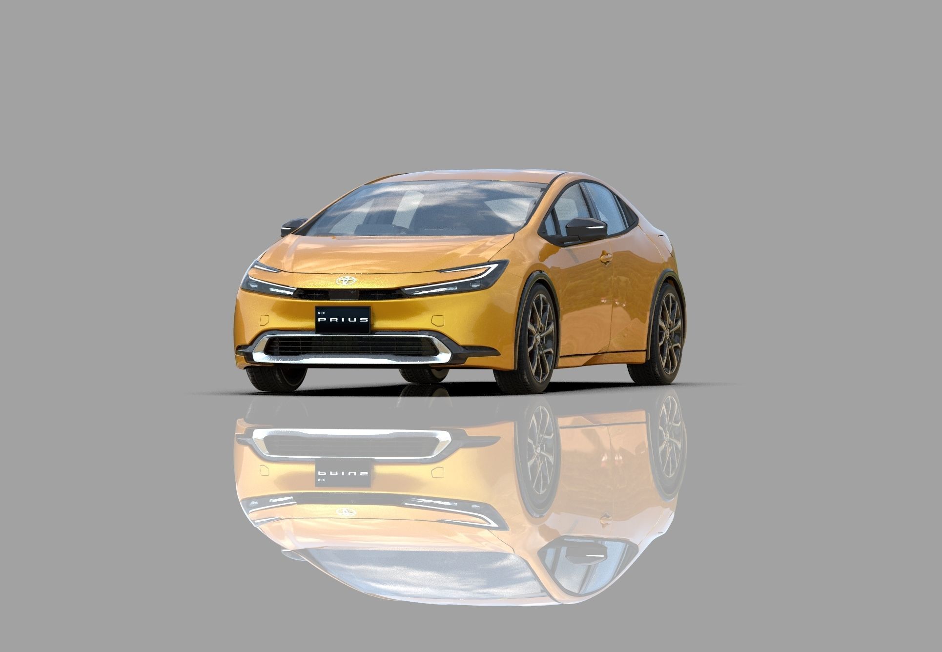 Toyota Prius 2023 HQ interior 3D model_27