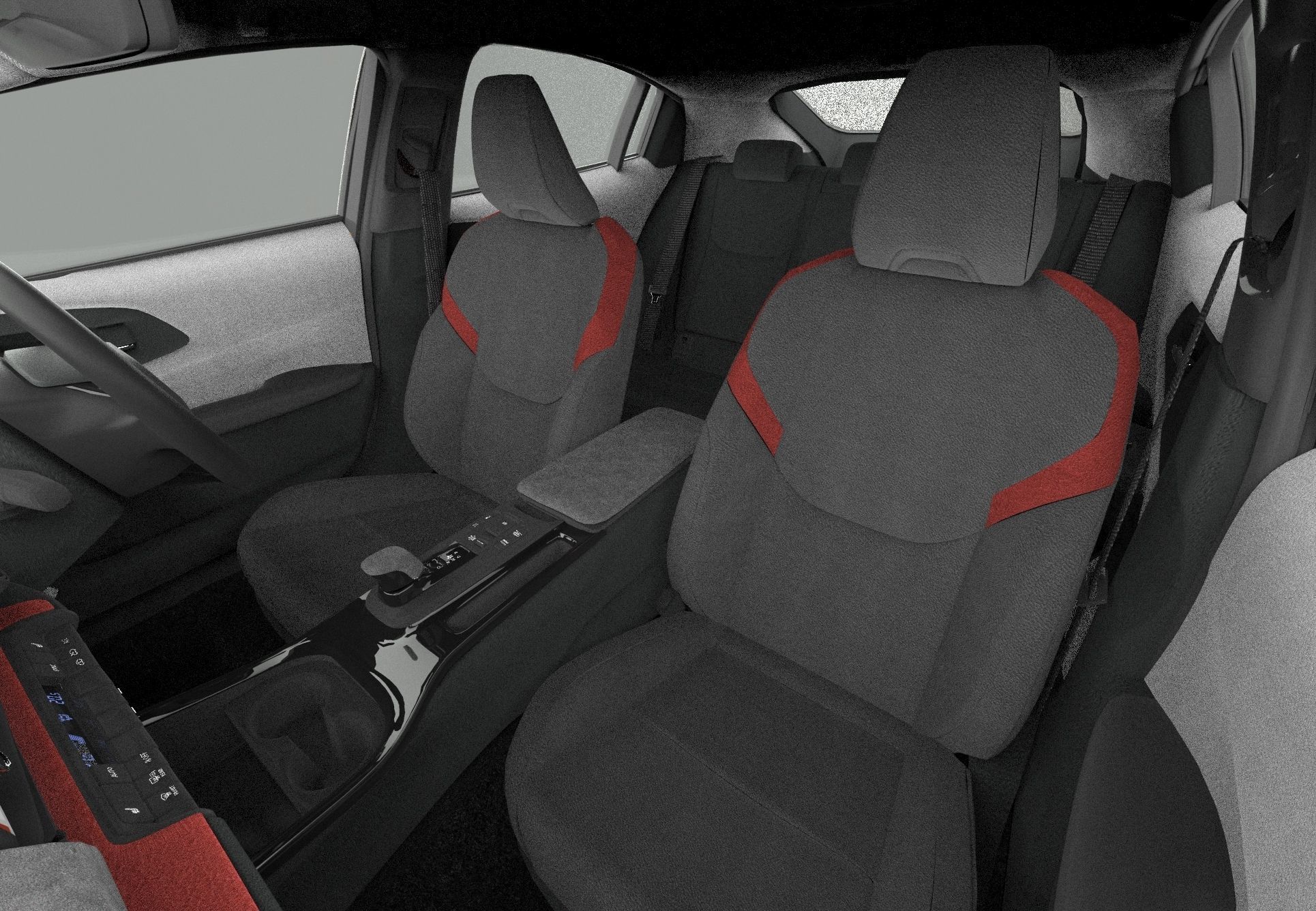 Toyota Prius 2023 HQ interior 3D model_34