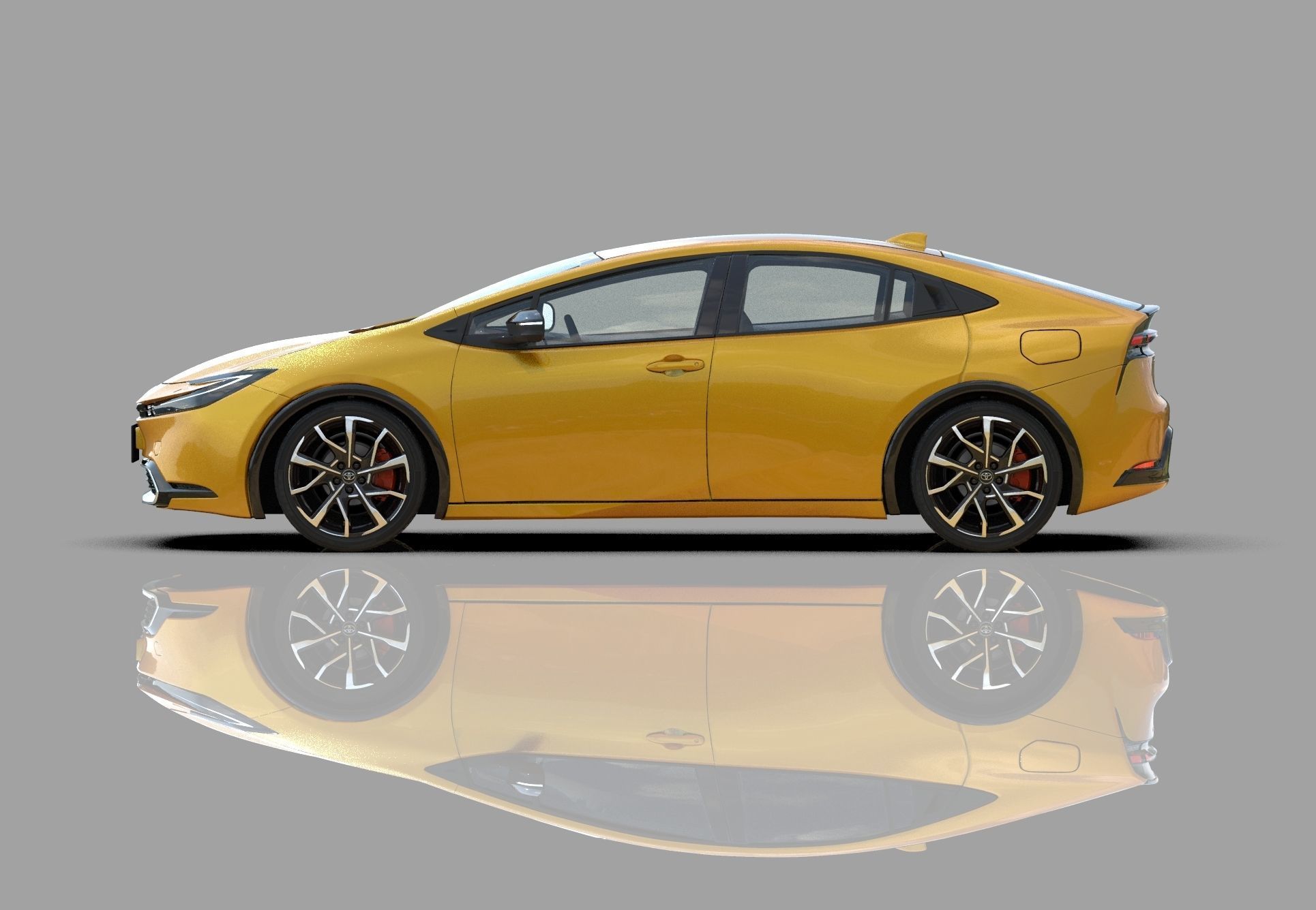 Toyota Prius 2023 HQ interior 3D model_25