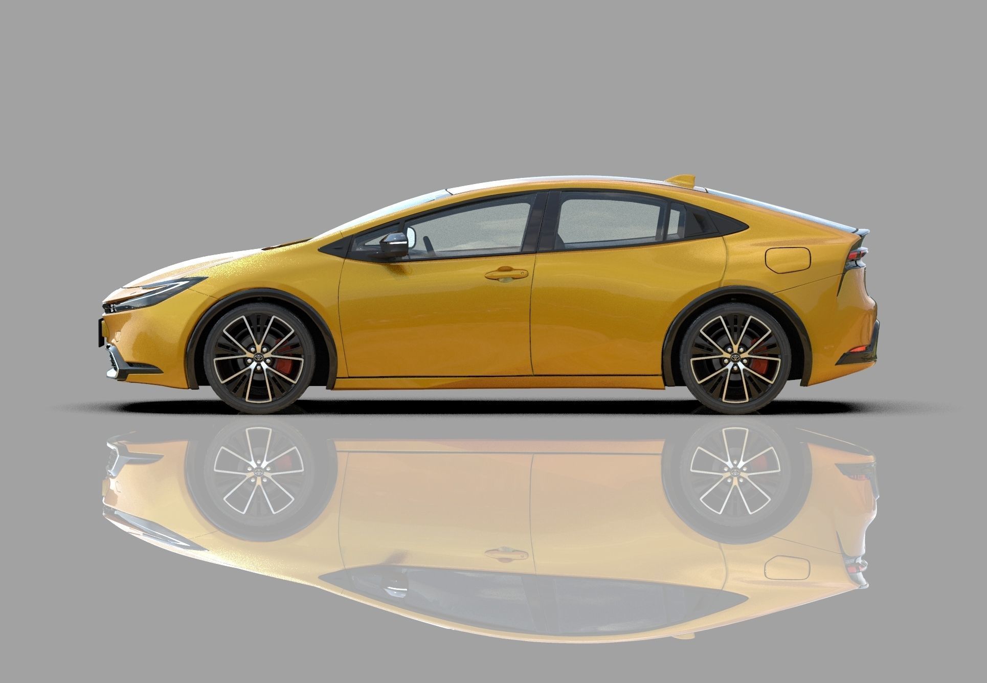 Toyota Prius 2023 HQ interior 3D model_26