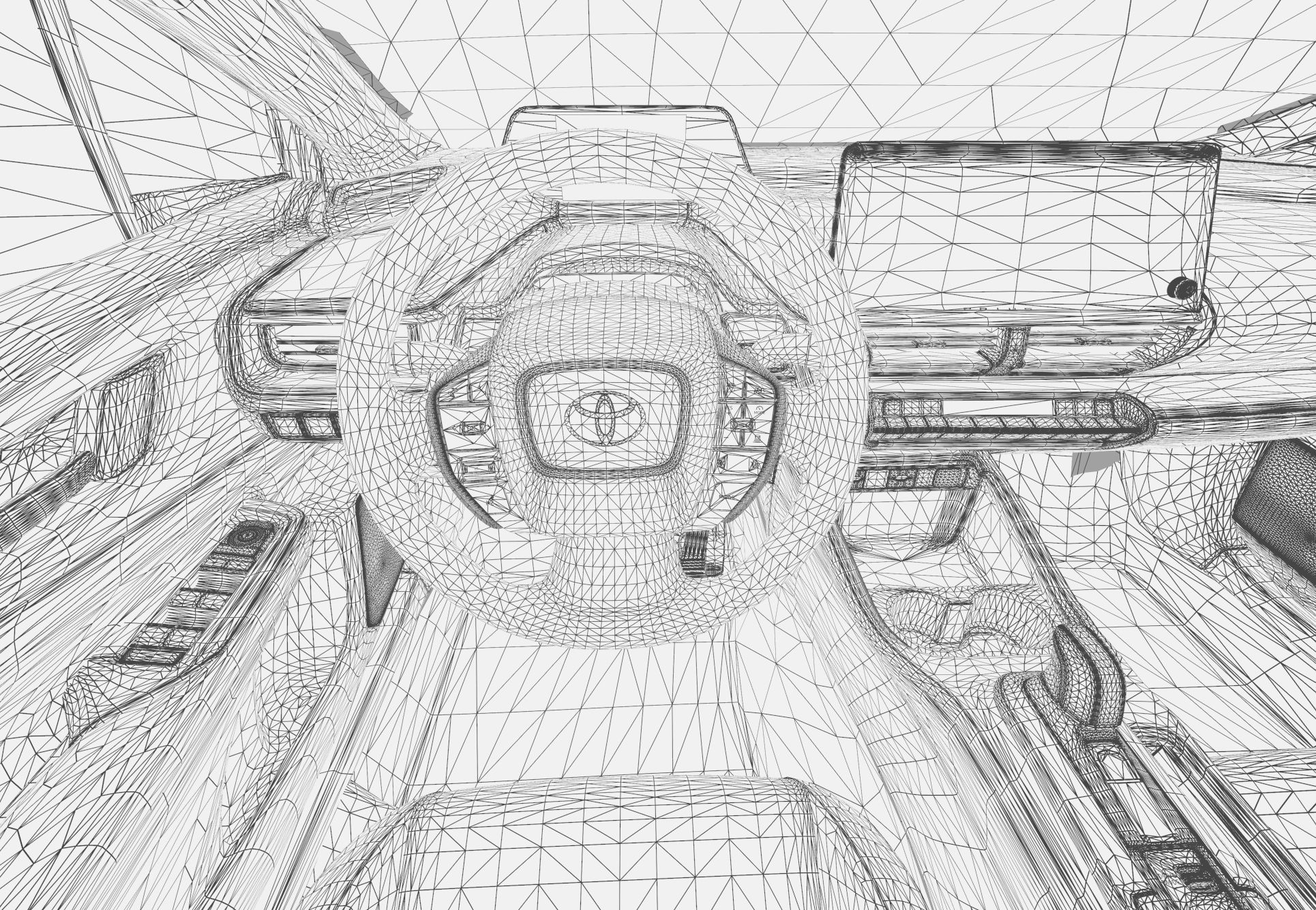 Toyota Prius 2023 HQ interior 3D model_65