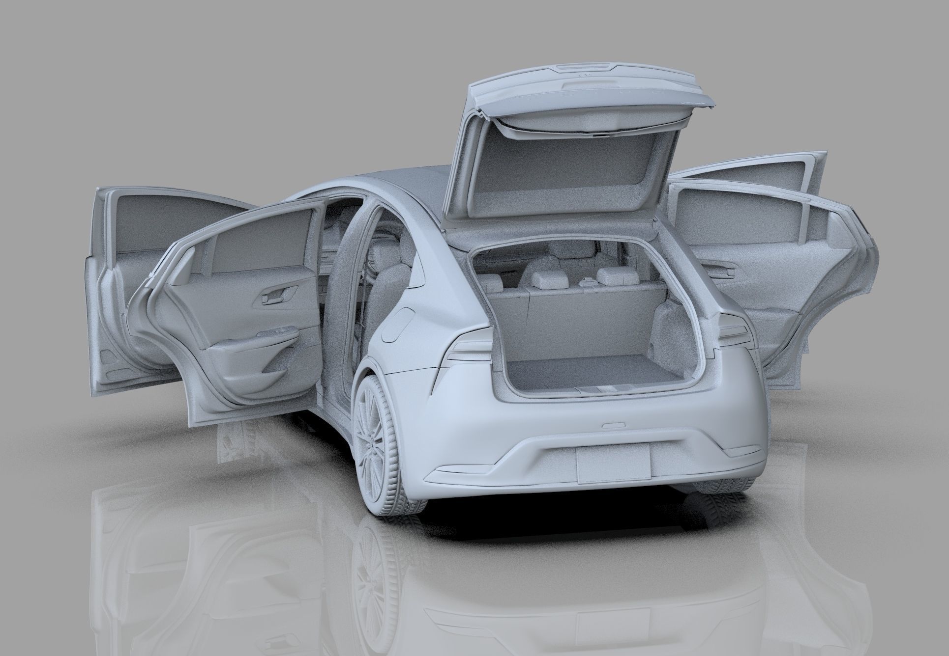 Toyota Prius 2023 HQ interior 3D model_48