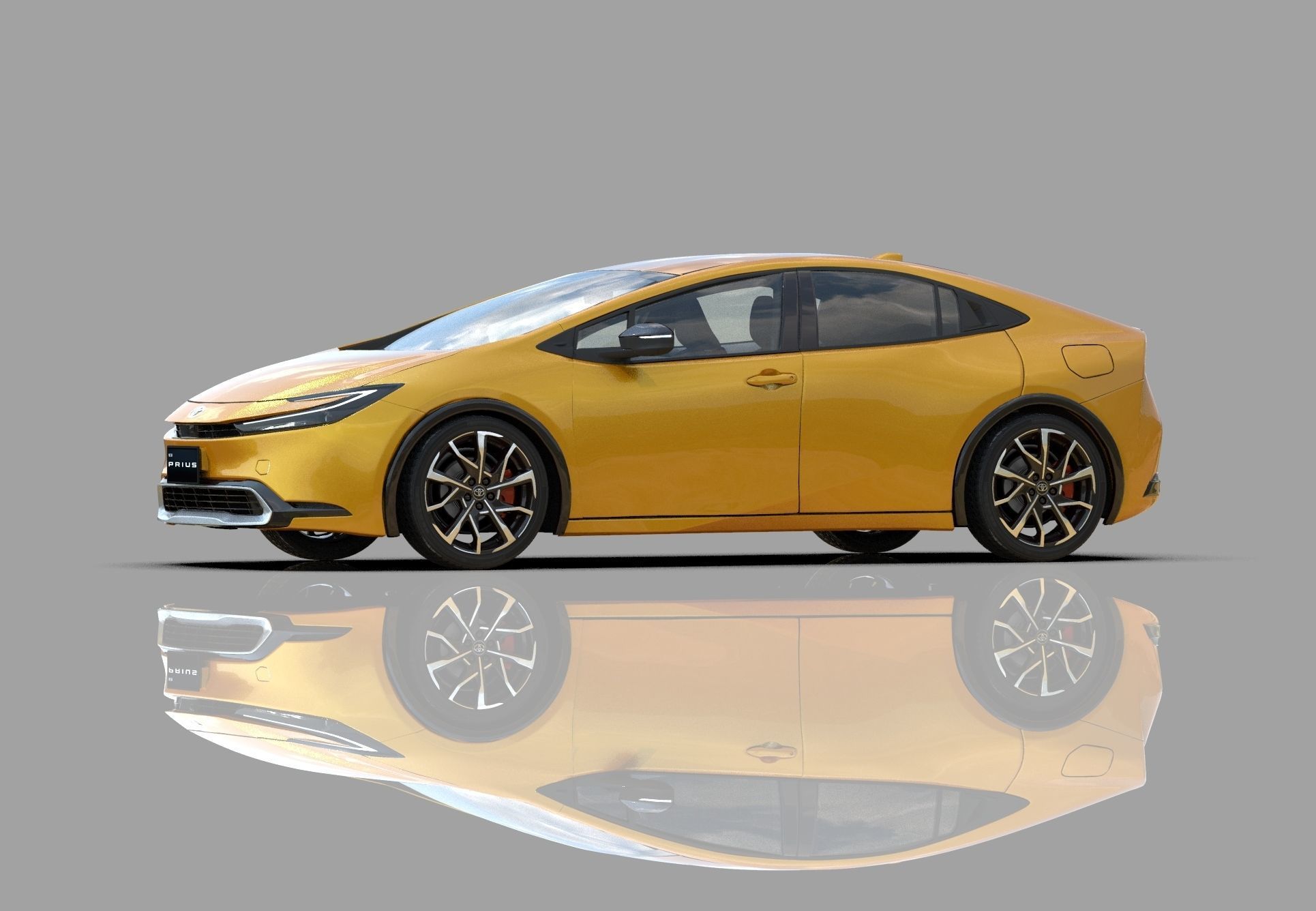 Toyota Prius 2023 HQ interior 3D model_24