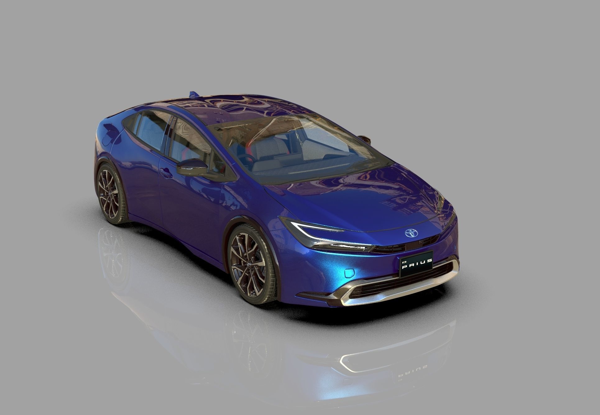 Toyota Prius 2023 HQ interior 3D model_20