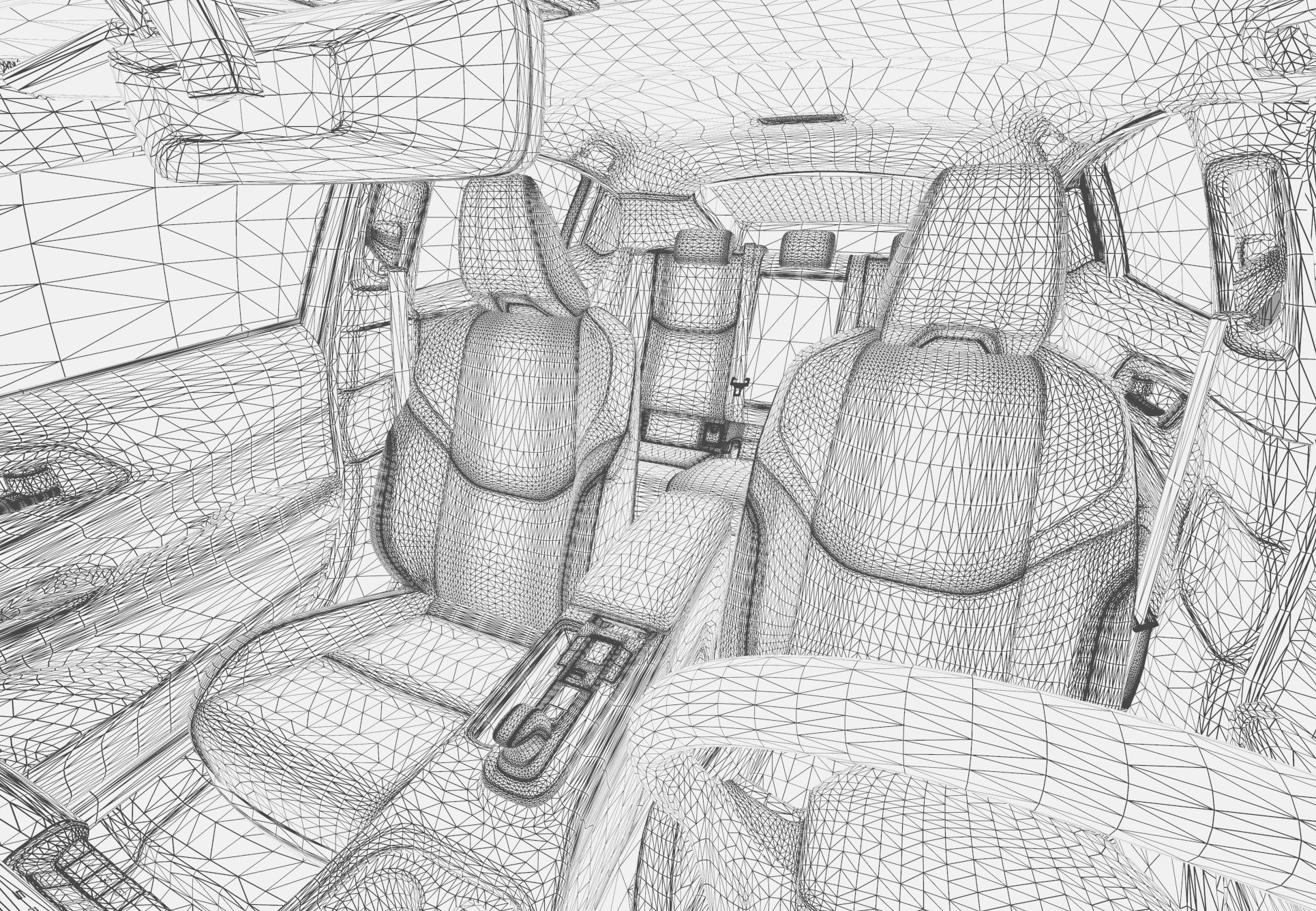 Toyota Prius 2023 HQ interior 3D model_66