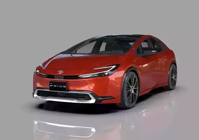 Toyota Prius 2023 HQ interior 3D model
