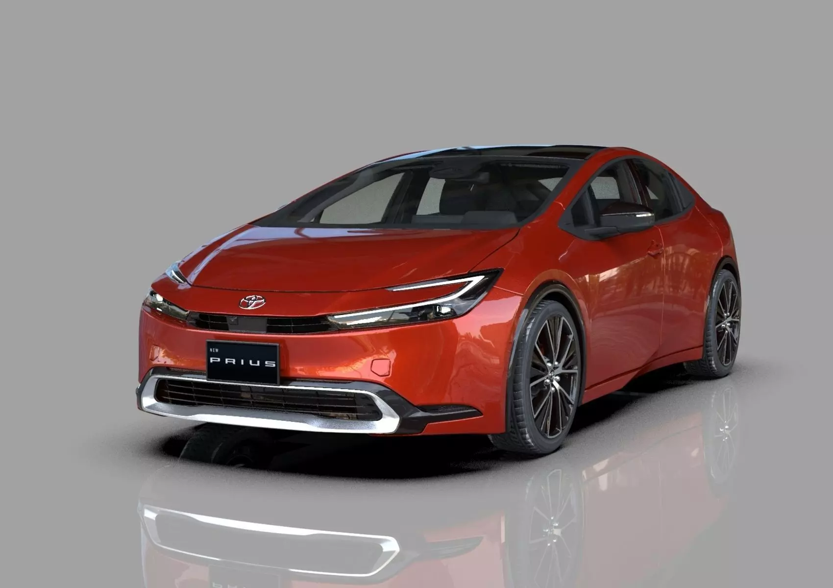 Toyota Prius 2023 HQ interior 3D model_0