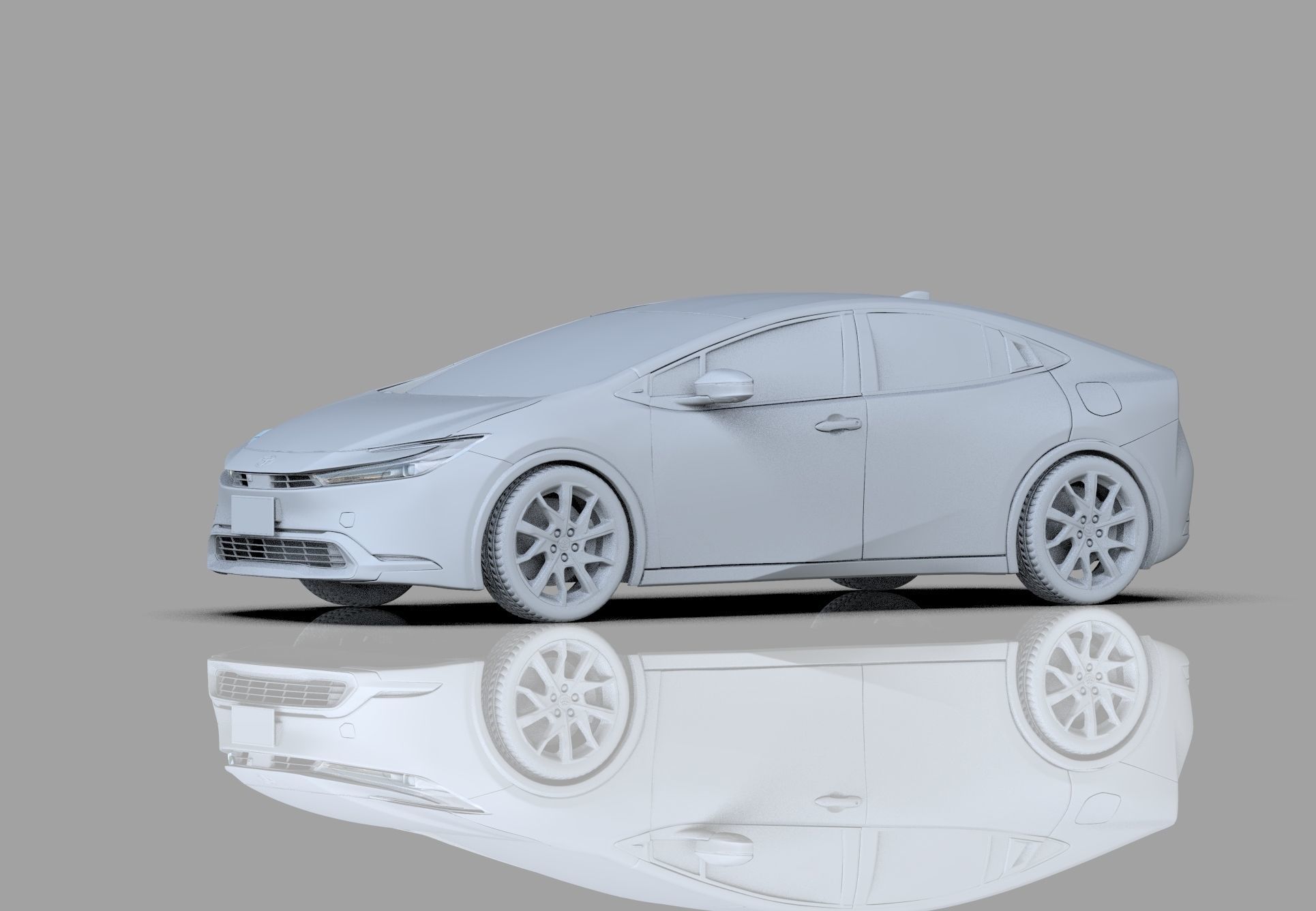 Toyota Prius 2023 HQ interior 3D model_41