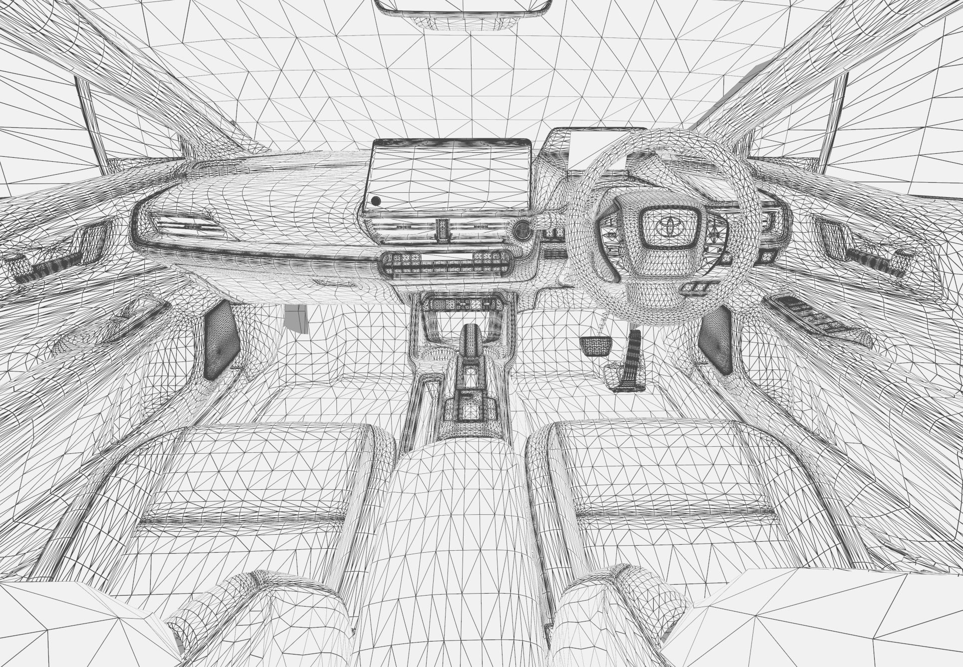 Toyota Prius 2023 HQ interior 3D model_63