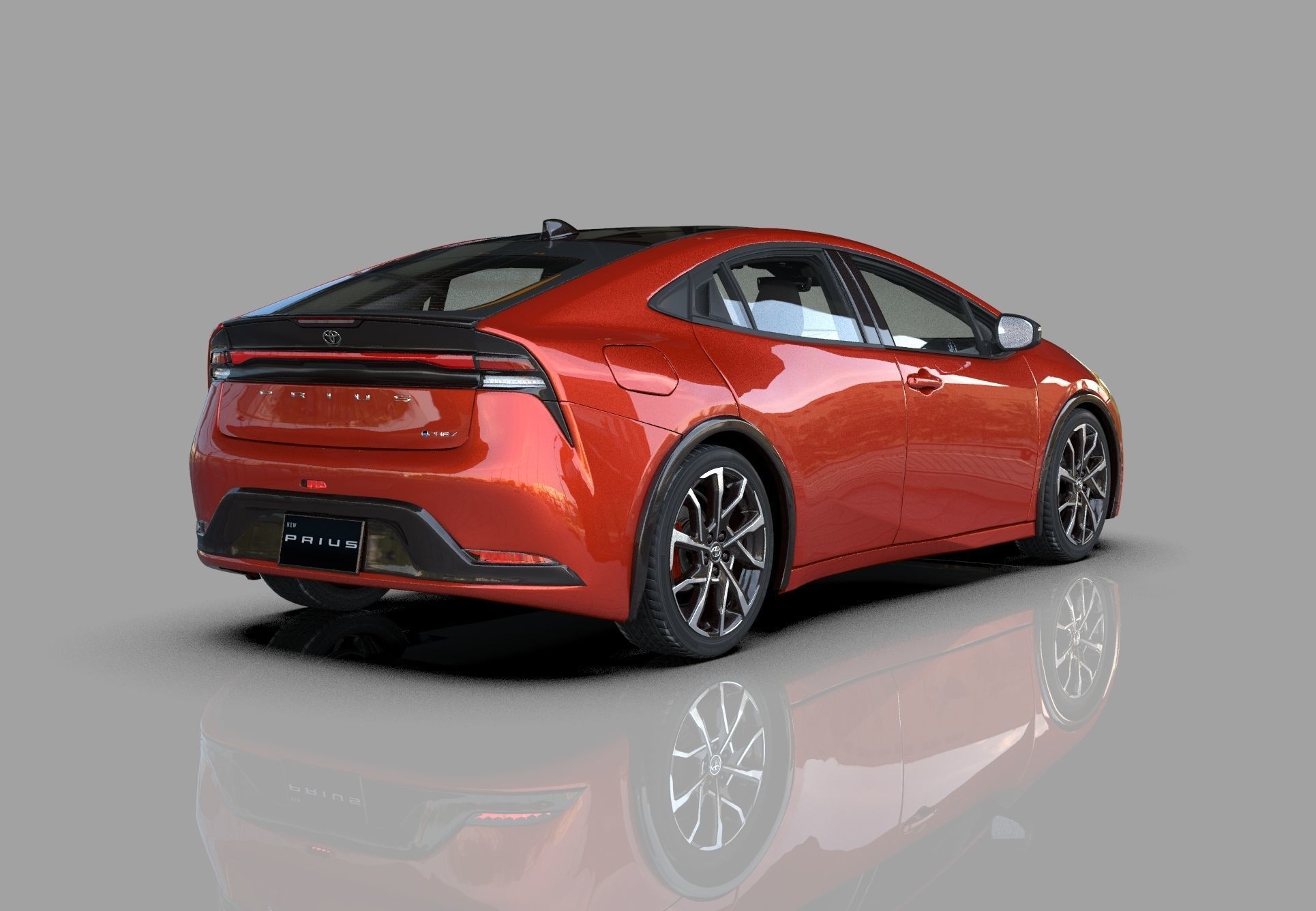 Toyota Prius 2023 HQ interior 3D model_8