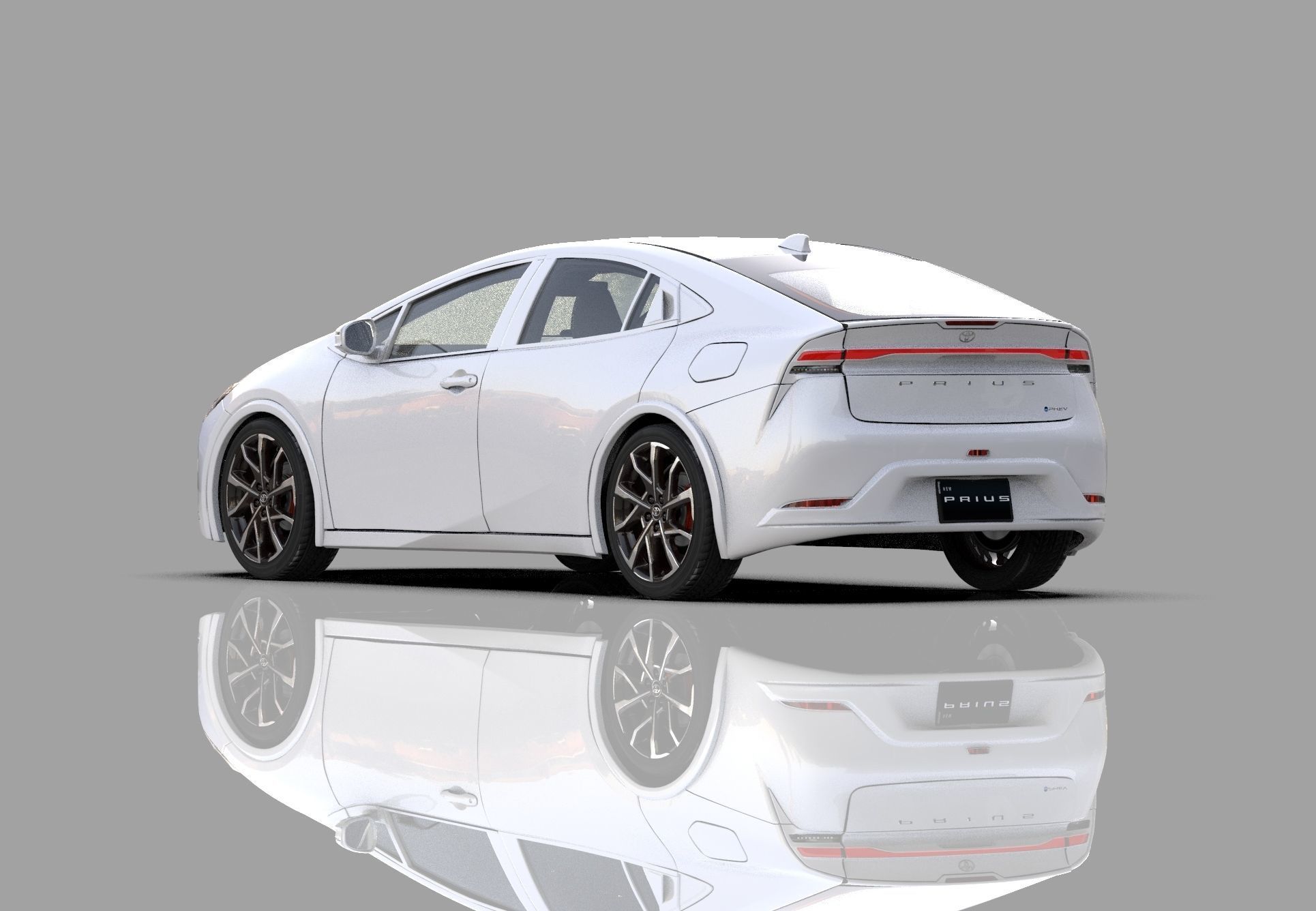 Toyota Prius 2023 HQ interior 3D model_30