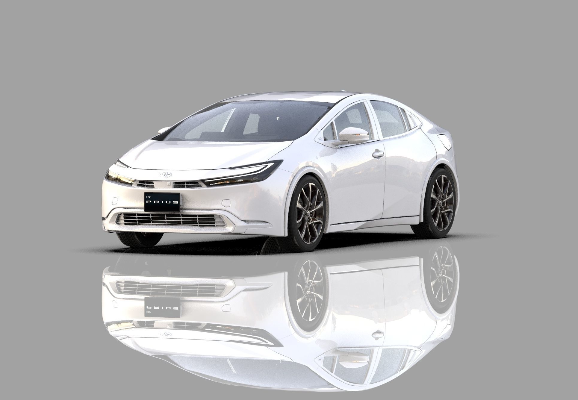 Toyota Prius 2023 HQ interior 3D model_29