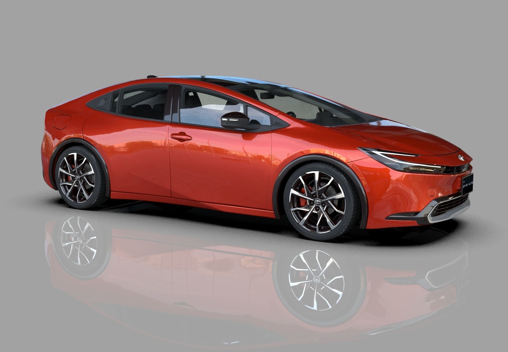 Toyota Prius 2023 HQ interior 3D model_5