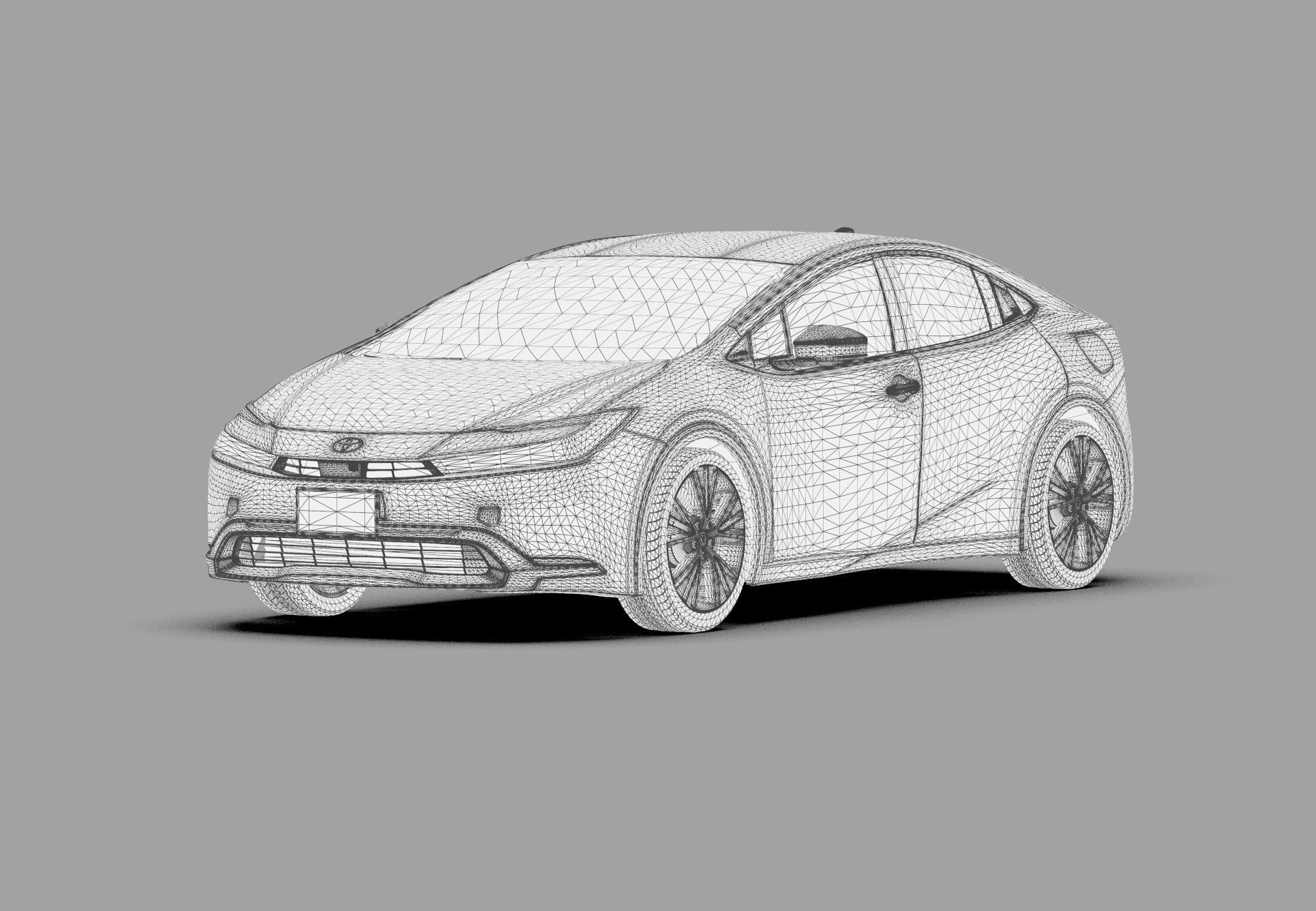 Toyota Prius 2023 HQ interior 3D model_56