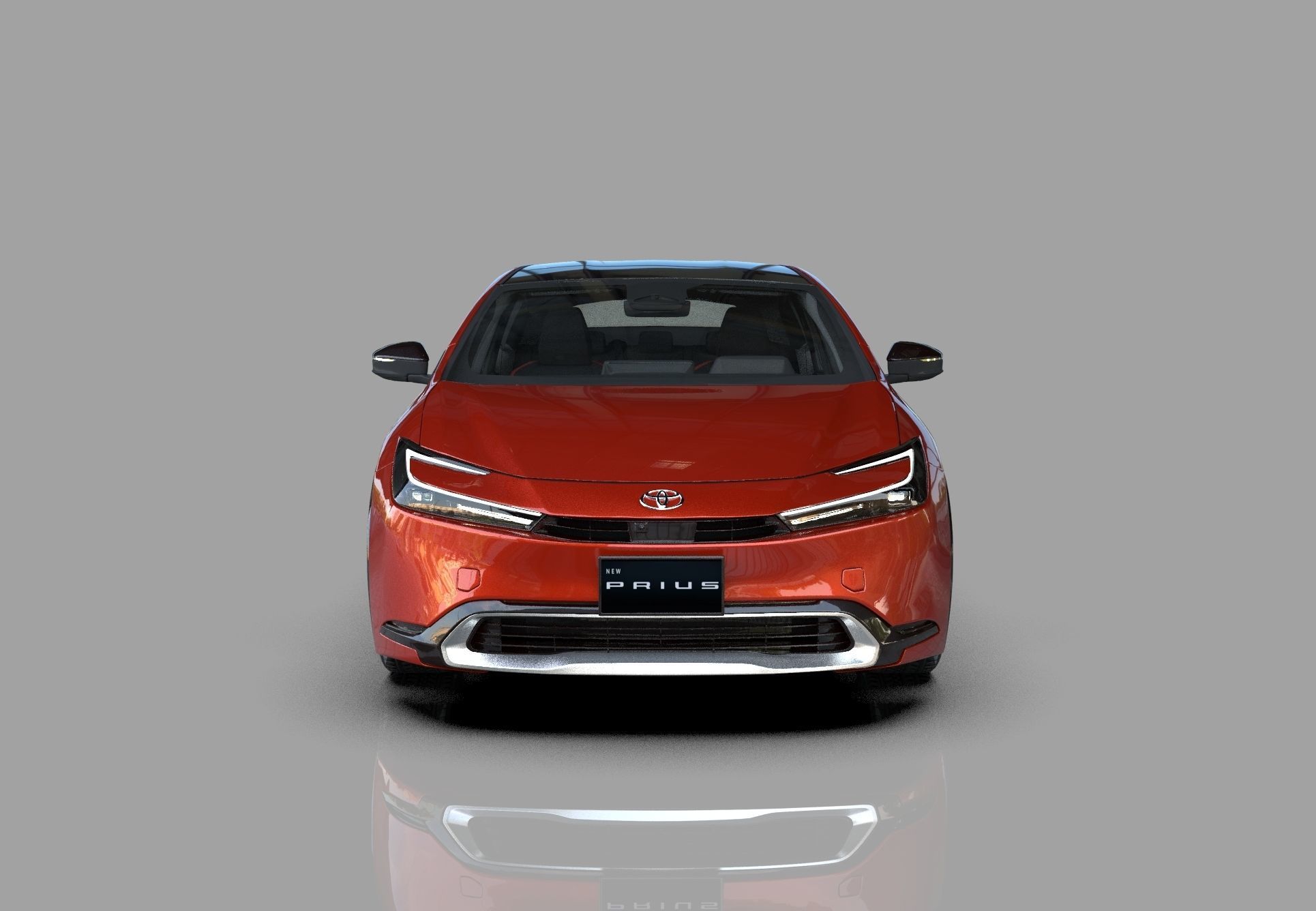 Toyota Prius 2023 HQ interior 3D model_7