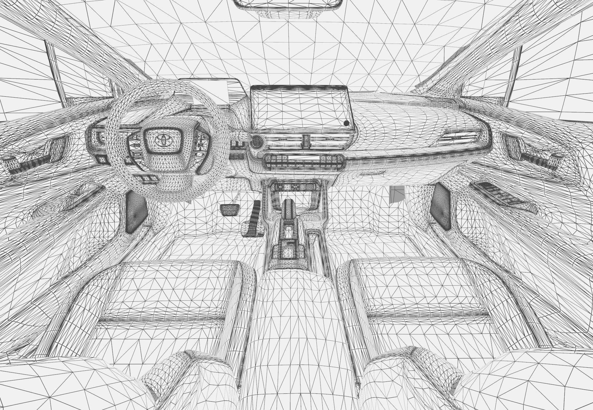 Toyota Prius 2023 HQ interior 3D model_64