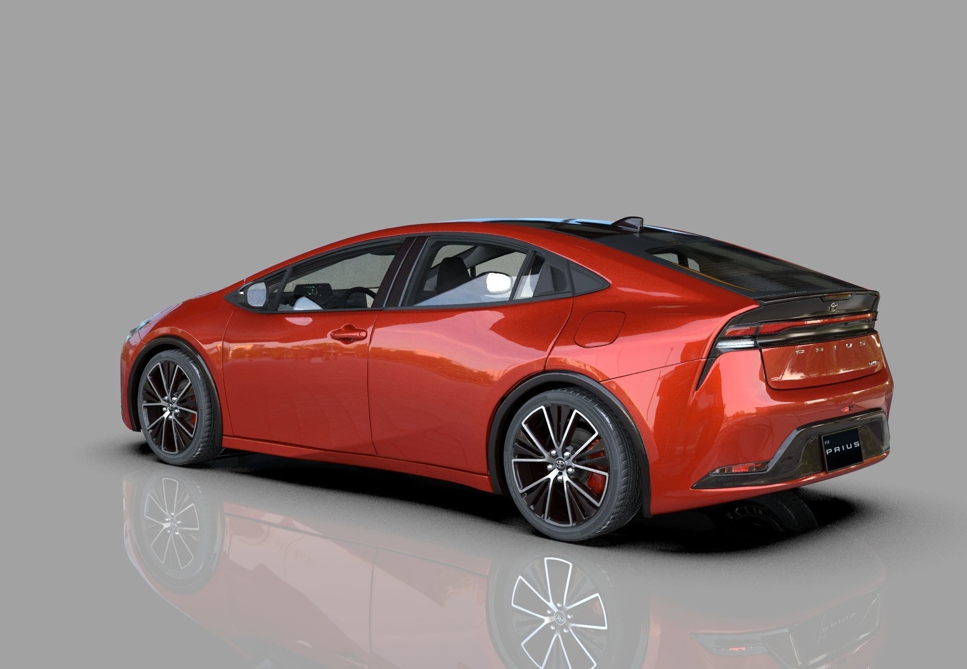 Toyota Prius 2023 HQ interior 3D model_3