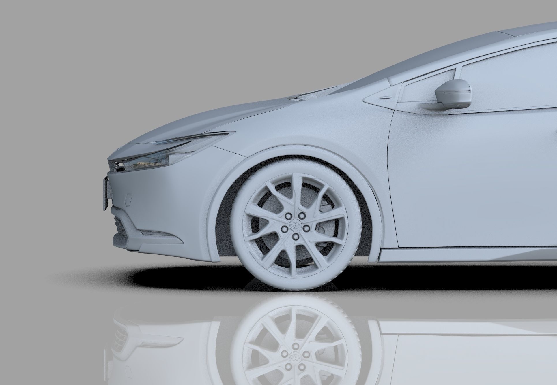 Toyota Prius 2023 HQ interior 3D model_45
