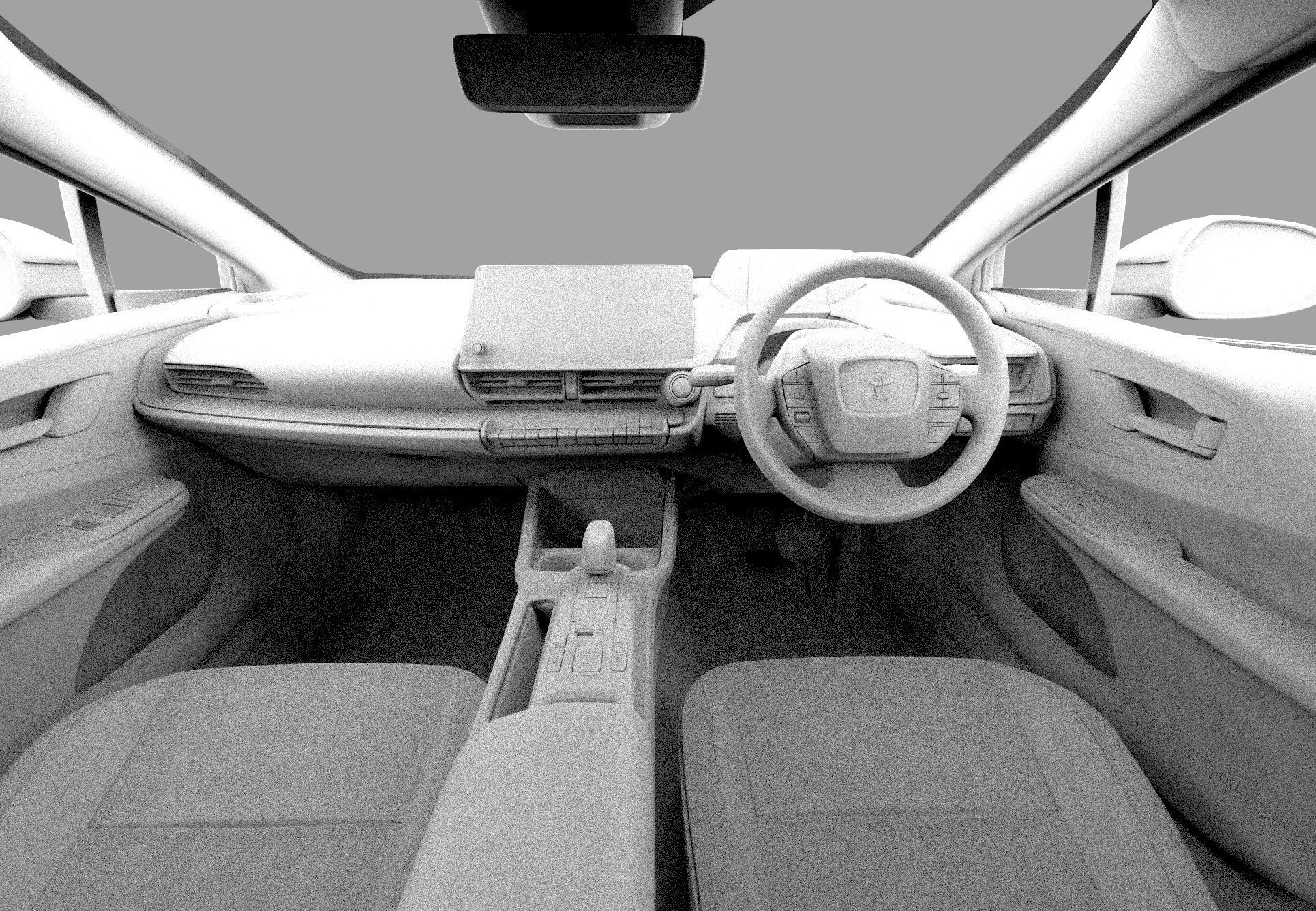 Toyota Prius 2023 HQ interior 3D model_50