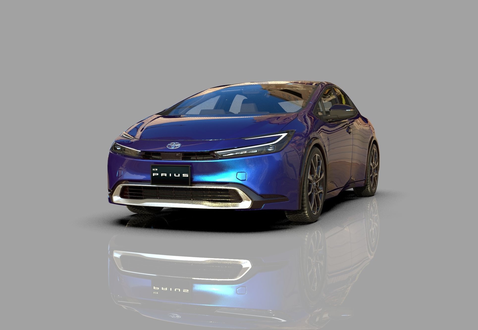 Toyota Prius 2023 HQ interior 3D model_15
