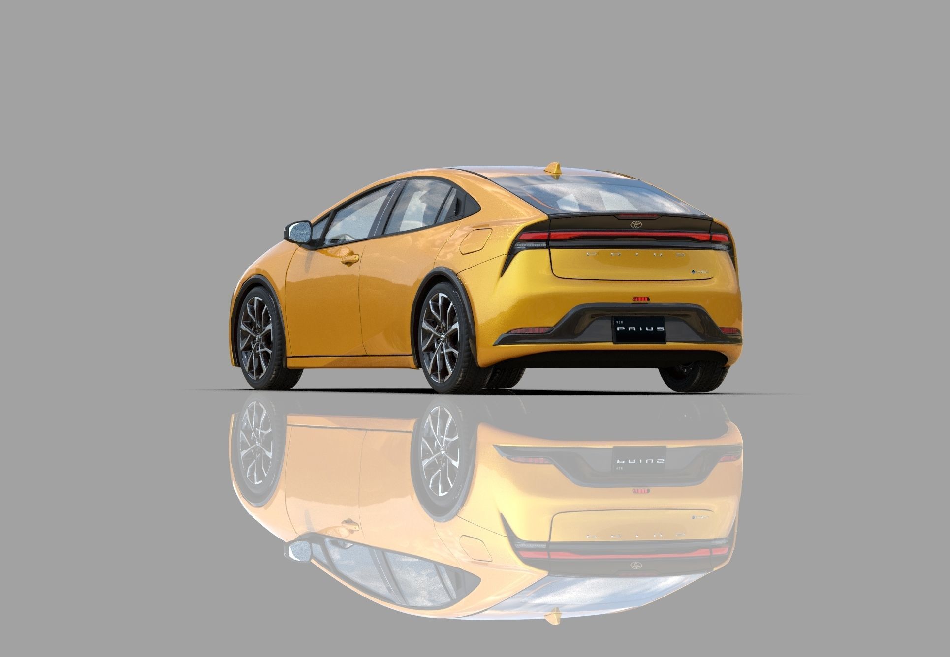 Toyota Prius 2023 HQ interior 3D model_28