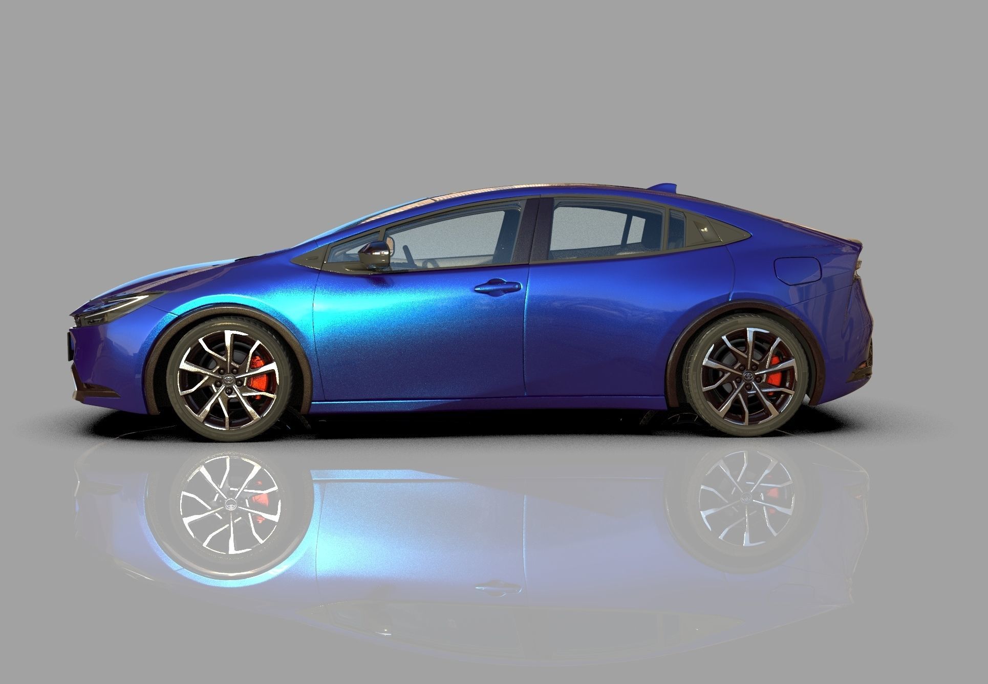 Toyota Prius 2023 HQ interior 3D model_17