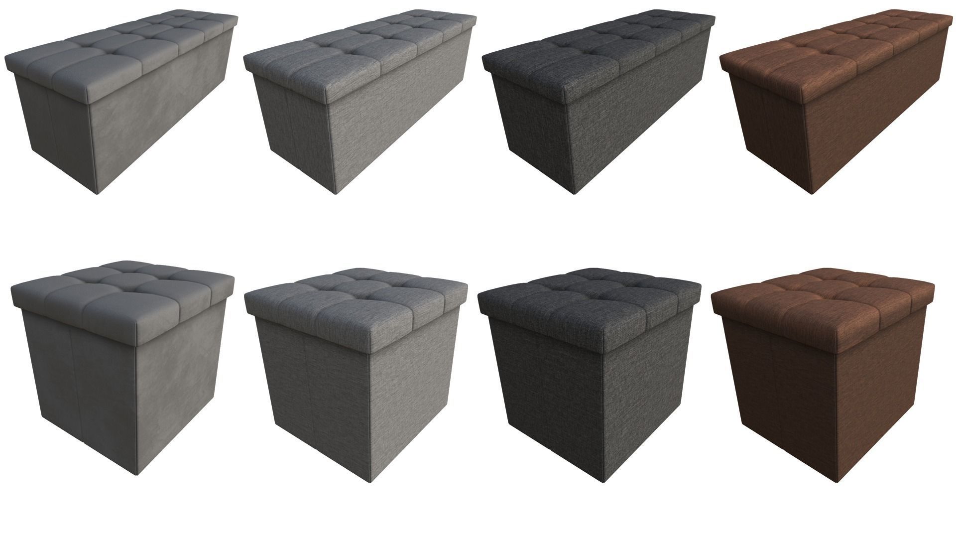 WOLTU stool with storage space bench Low-poly 3D model_9