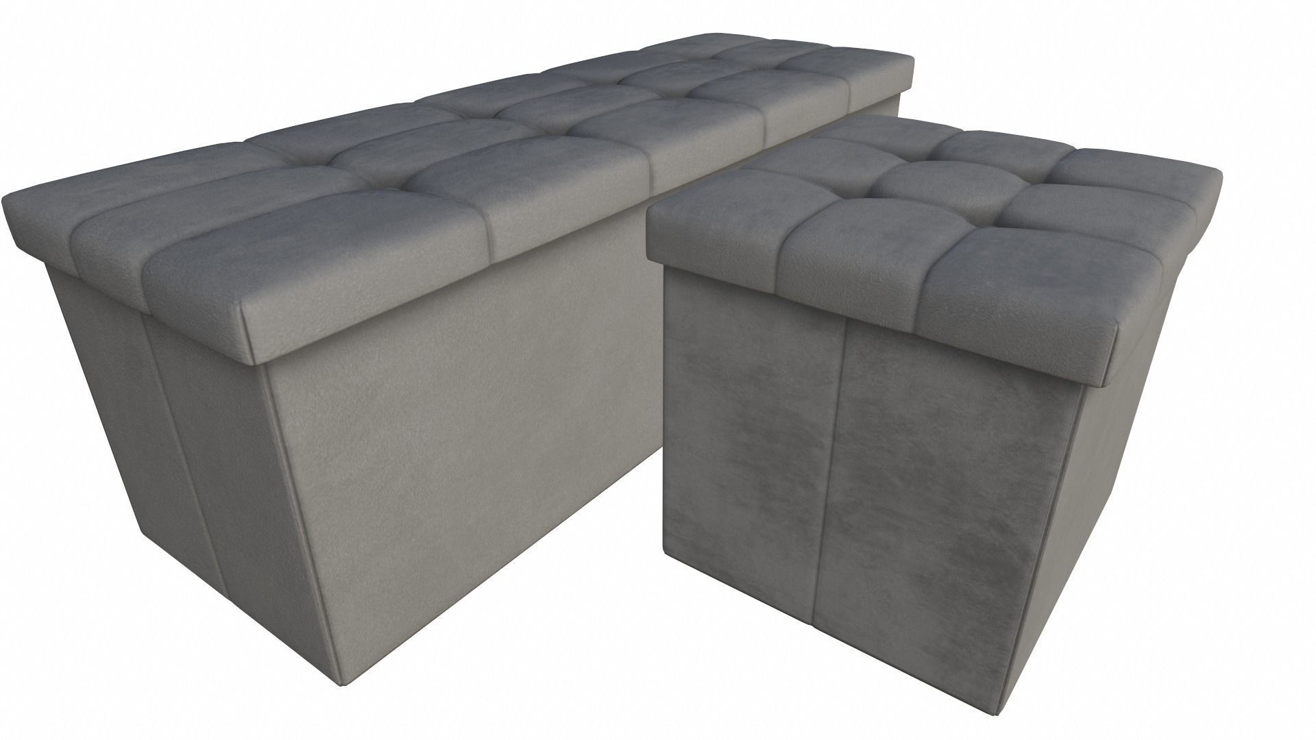 WOLTU stool with storage space bench Low-poly 3D model_5