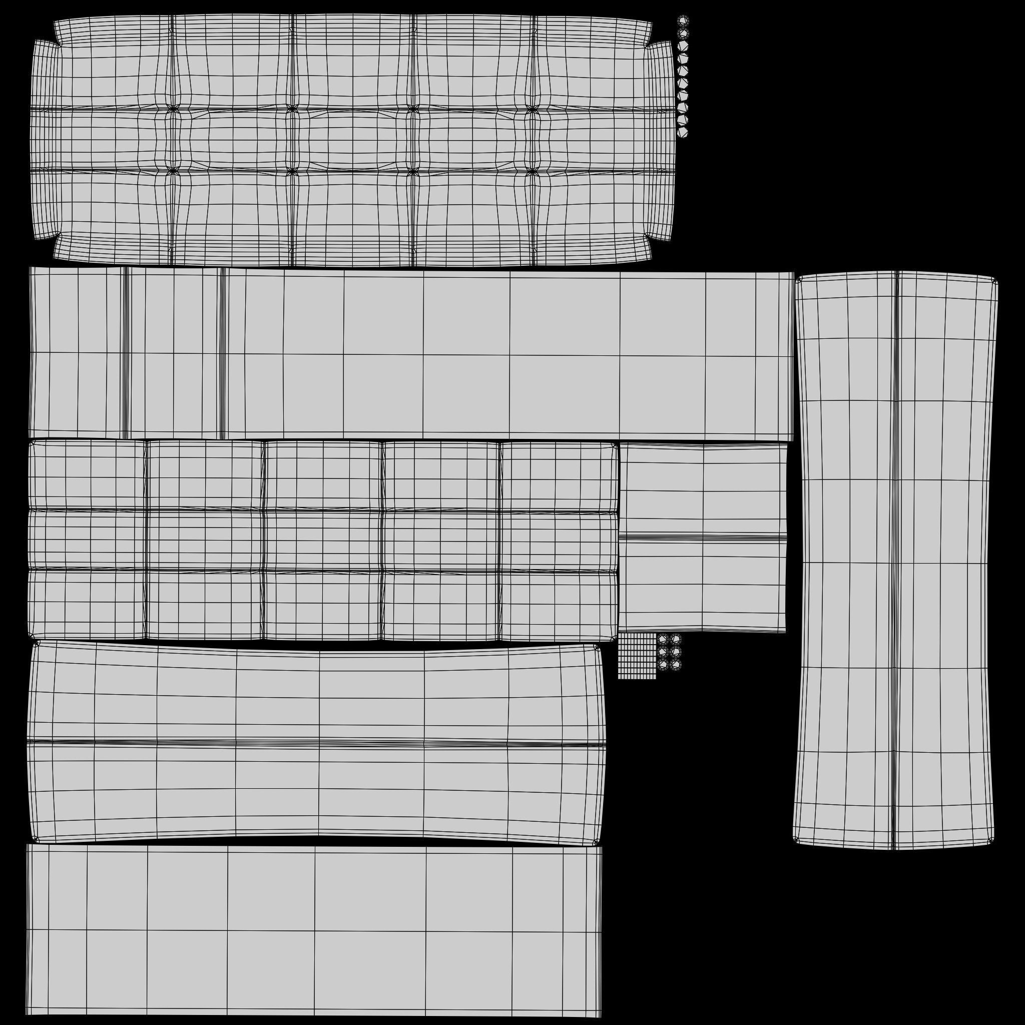 WOLTU stool with storage space bench Low-poly 3D model_15