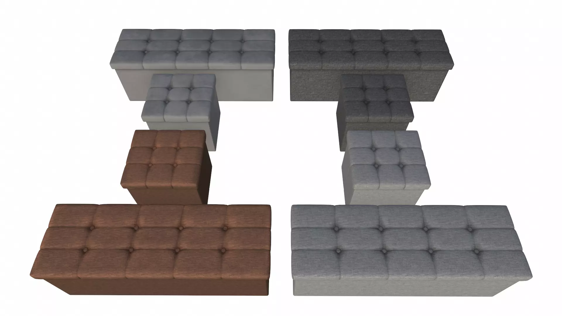 WOLTU stool with storage space bench Low-poly 3D model_0