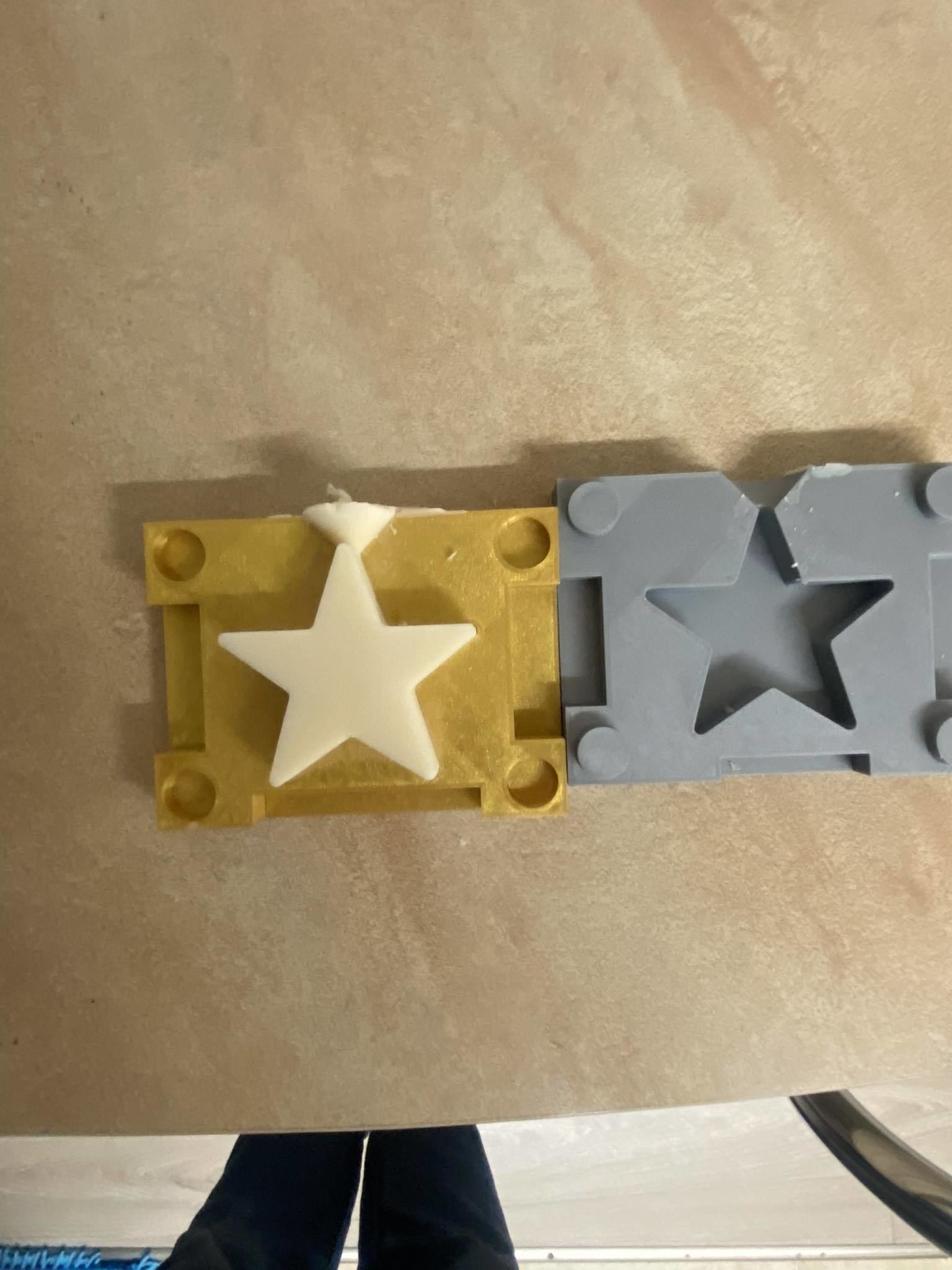 Candle mould christmas star 3D print model_2