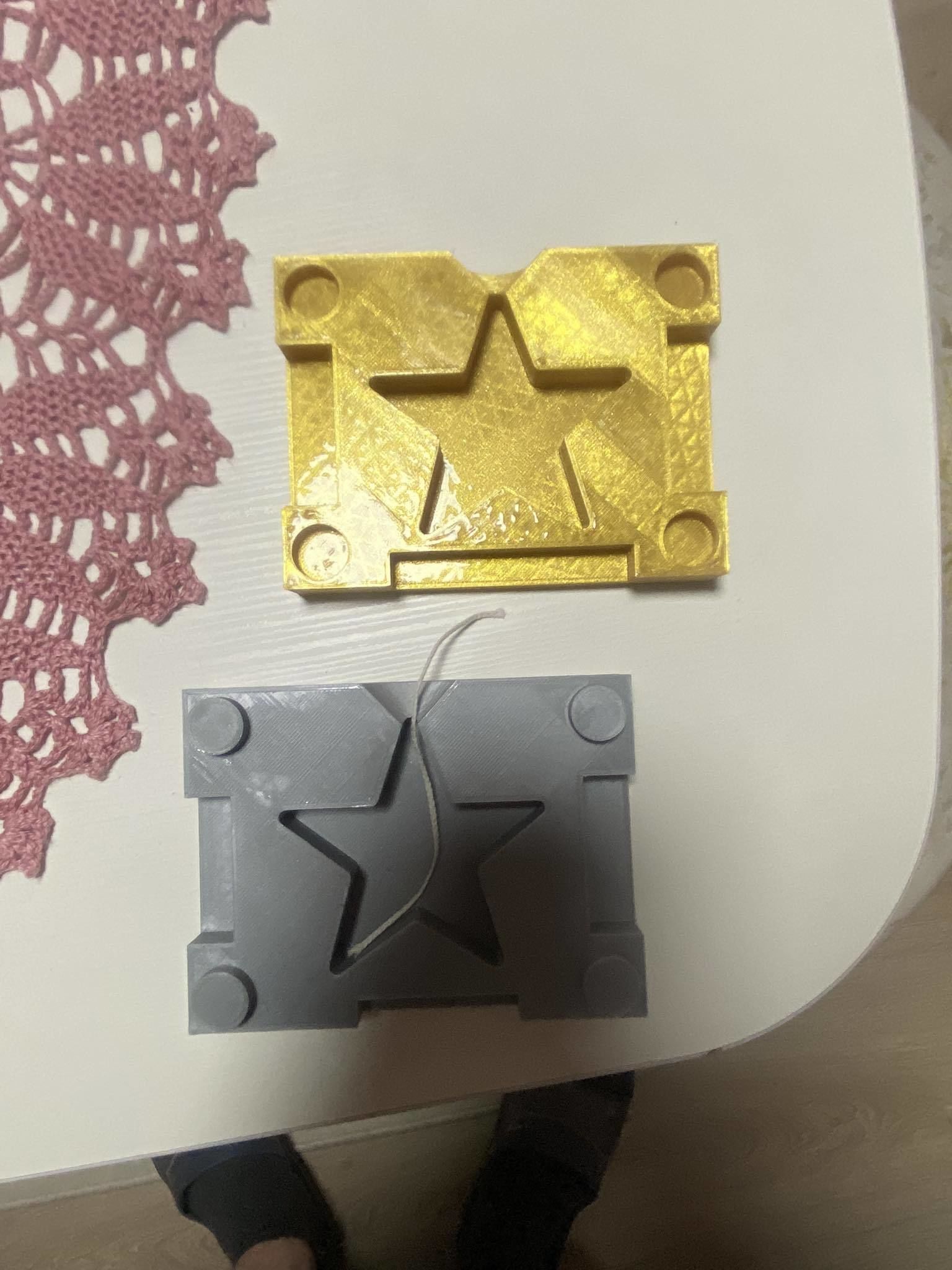 Candle mould christmas star 3D print model_5