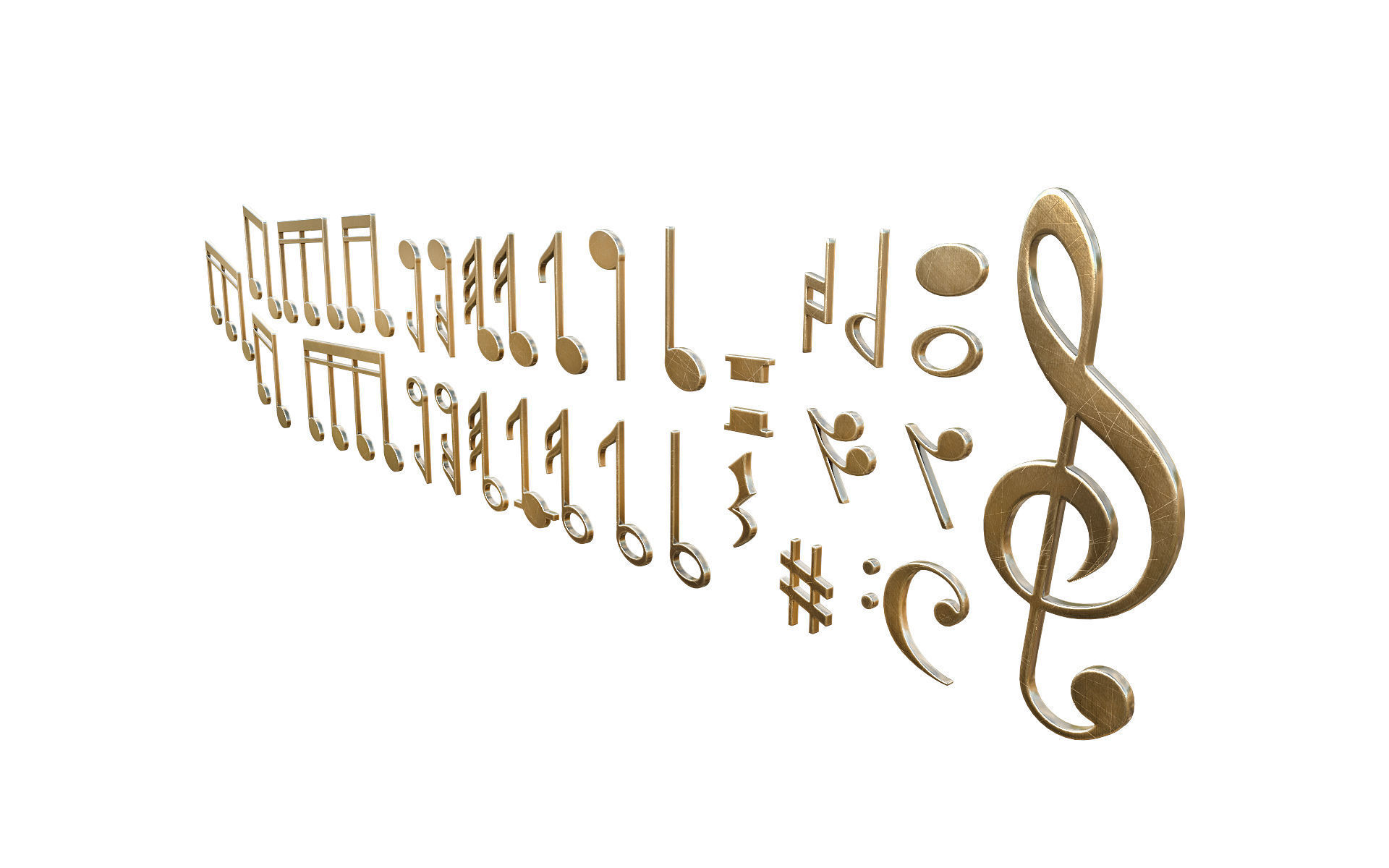 Musical notes  3D model_8
