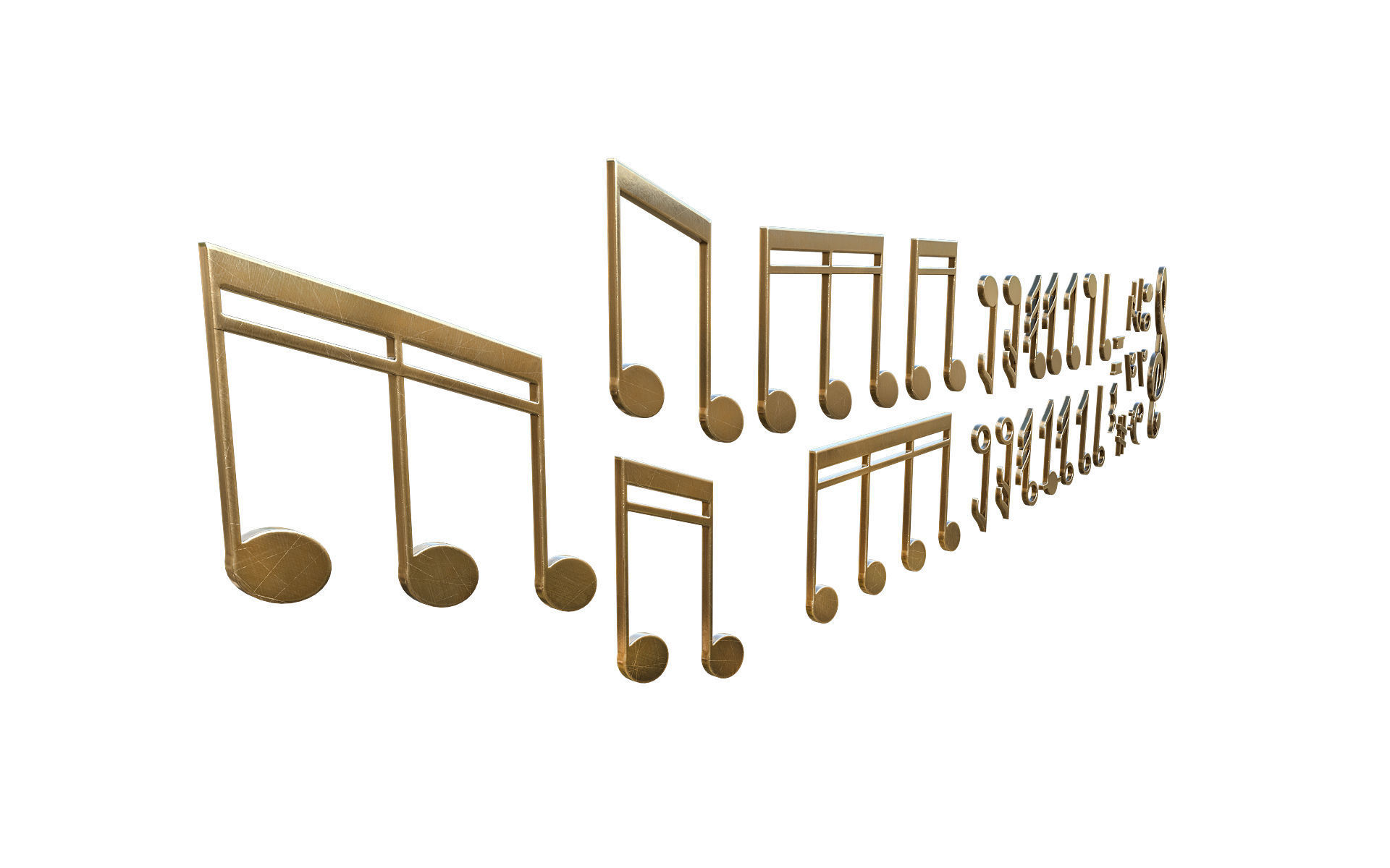 Musical notes  3D model_5