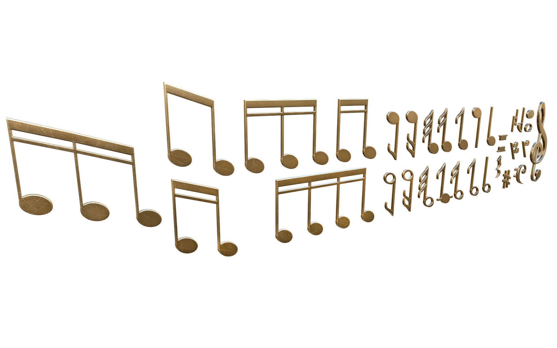 Musical notes  3D model_6
