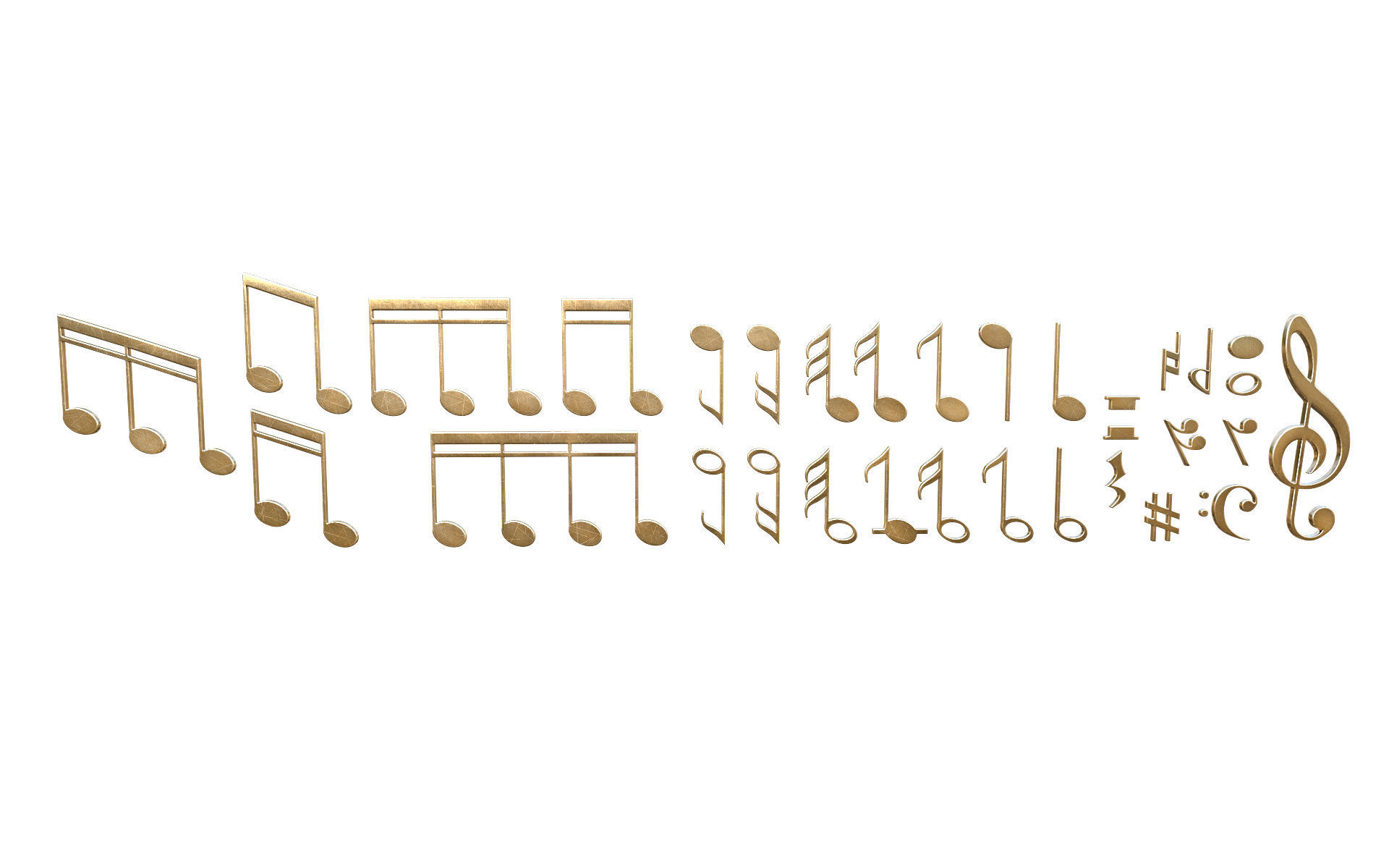 Musical notes  3D model_7