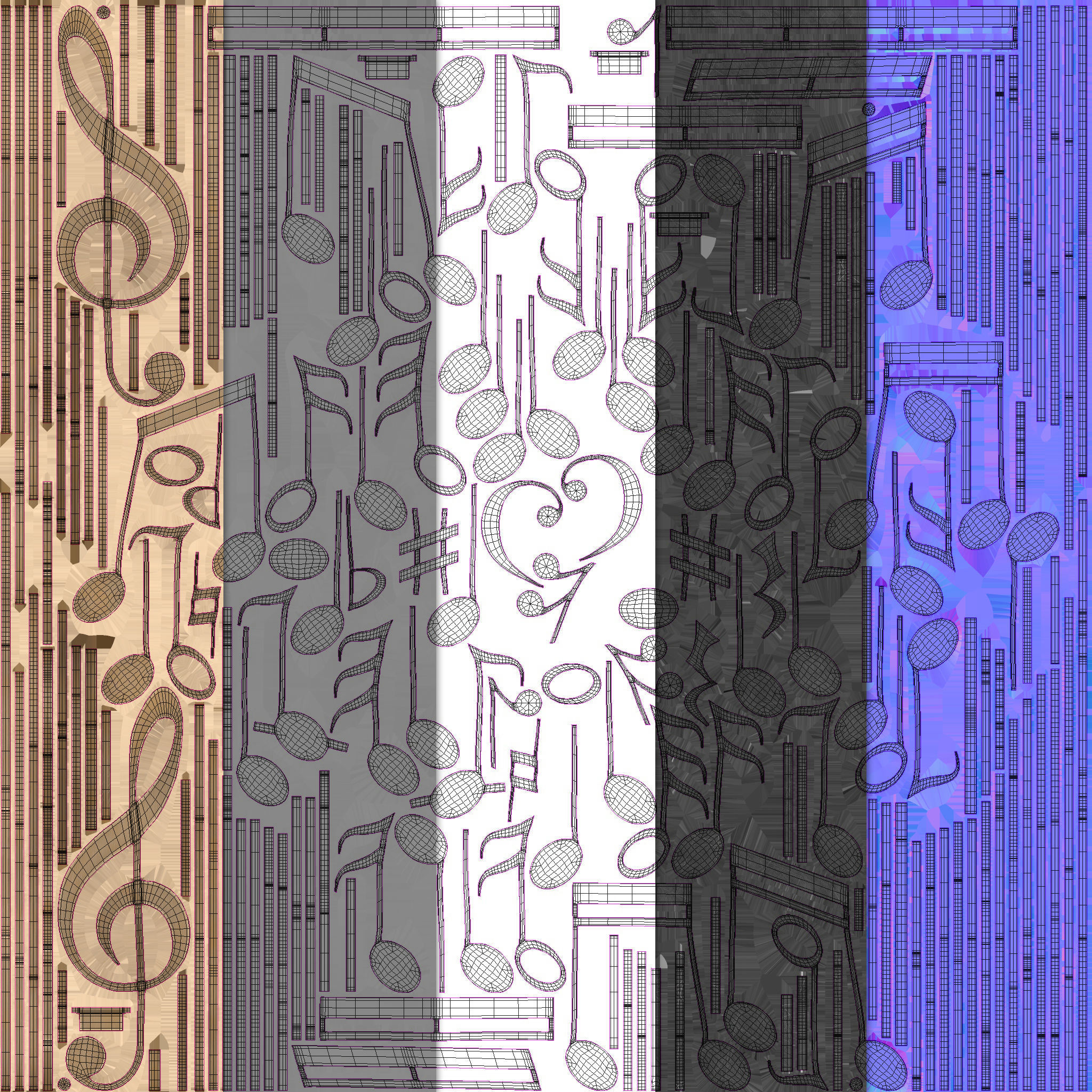 Musical notes  3D model_10