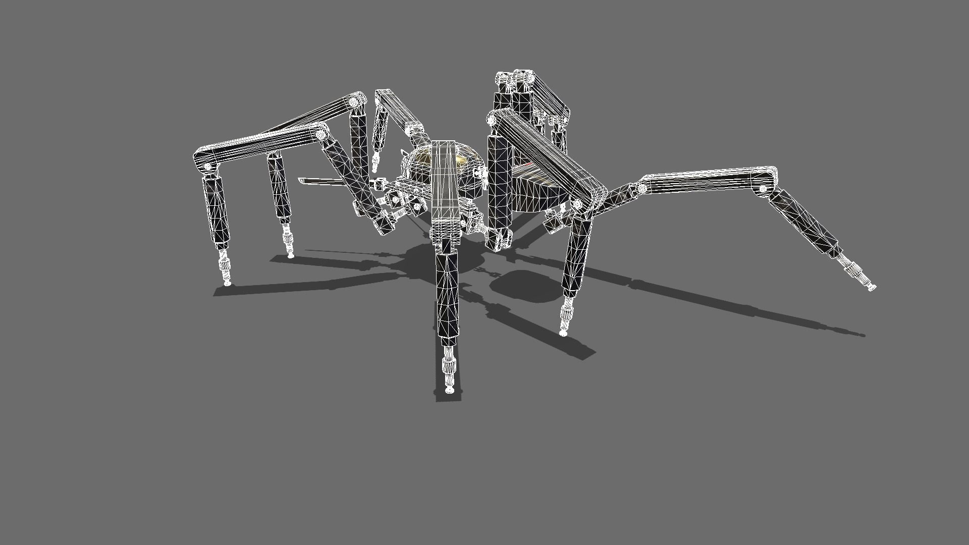 Spider bot v2 rigged and animated Low-poly 3D model_12
