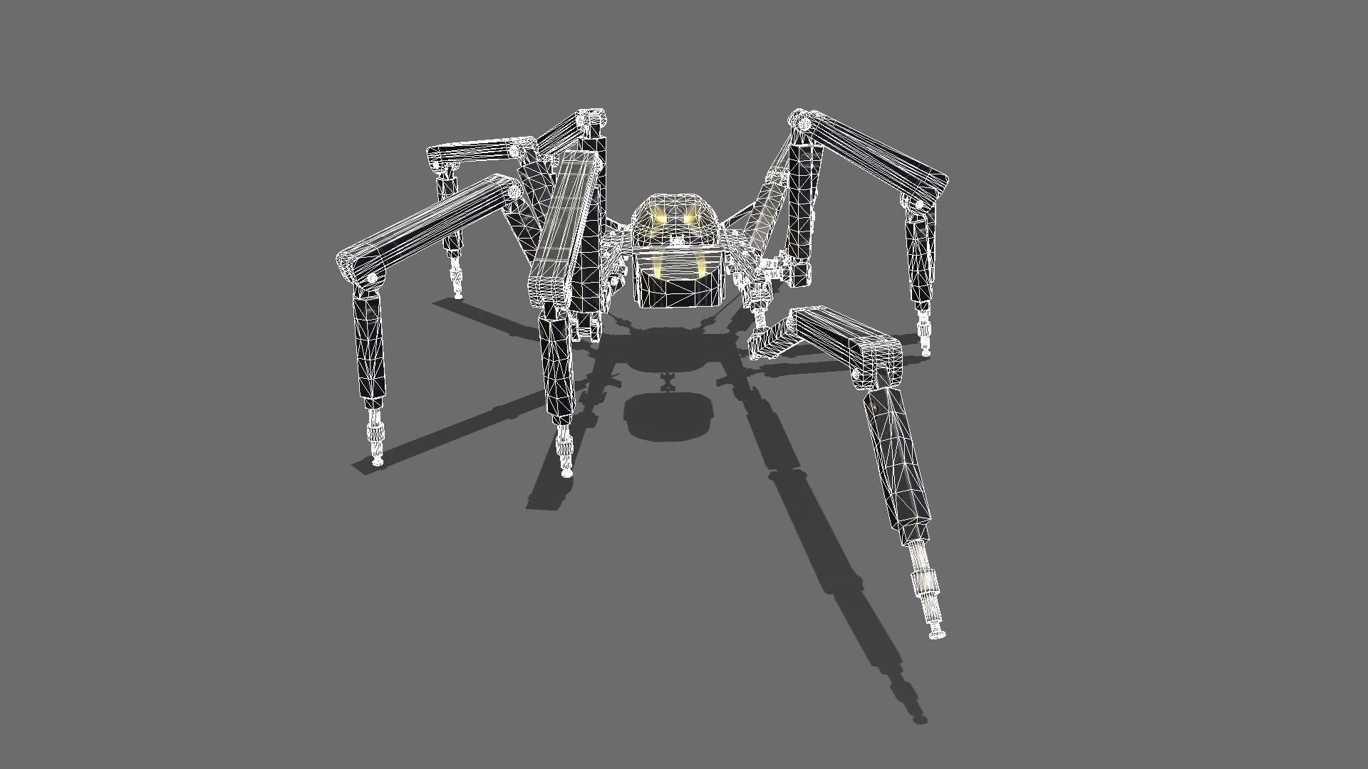 Spider bot v2 rigged and animated Low-poly 3D model_11