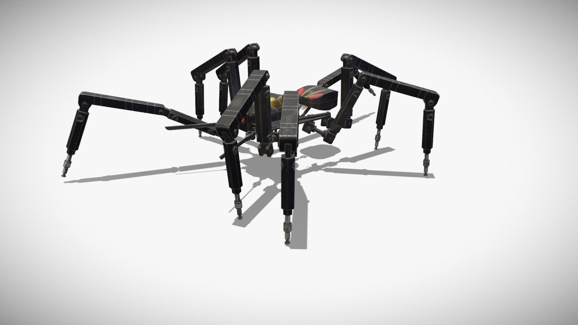 Spider bot v2 rigged and animated Low-poly 3D model_16