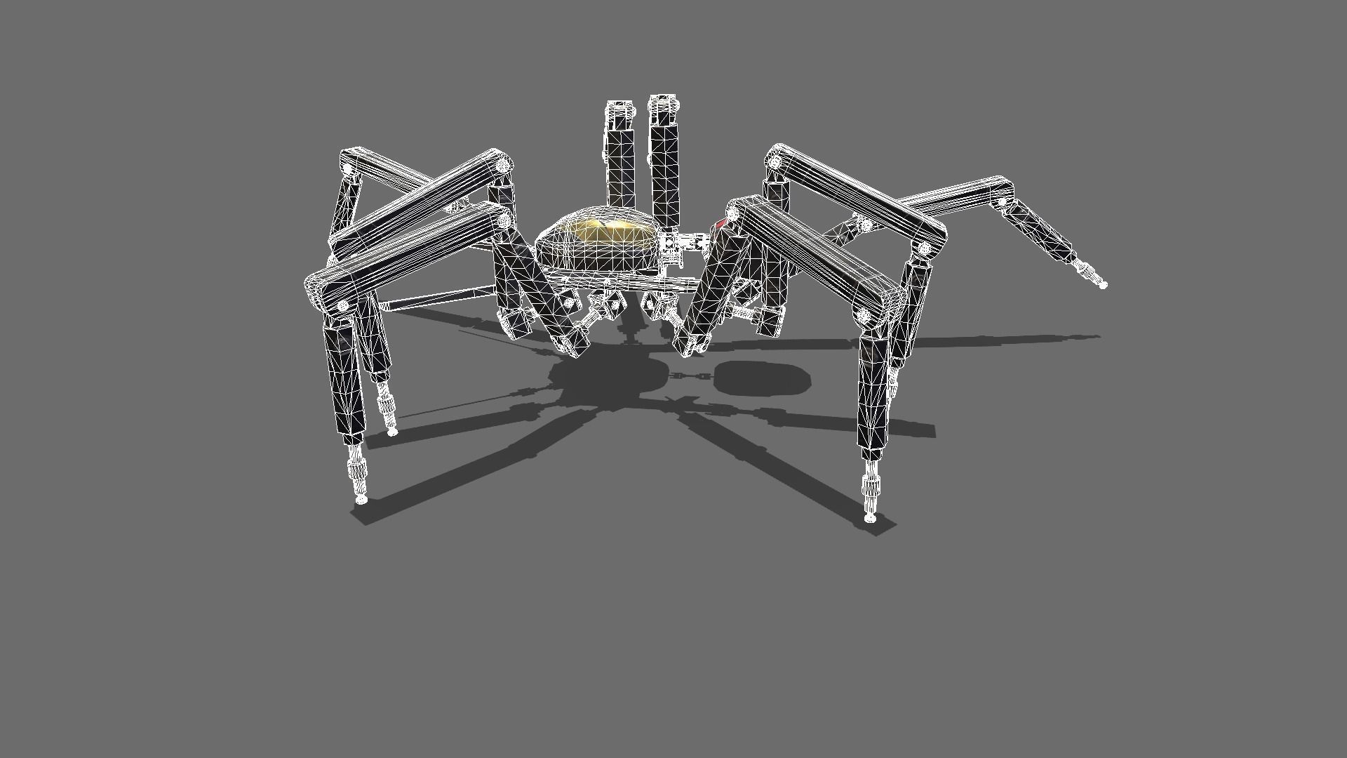 Spider bot v2 rigged and animated Low-poly 3D model_13