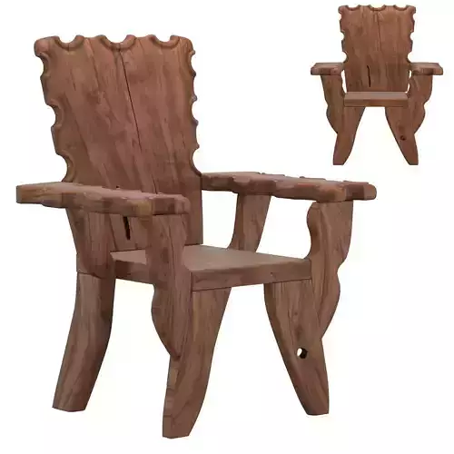 Carved Wooden Armchairs
