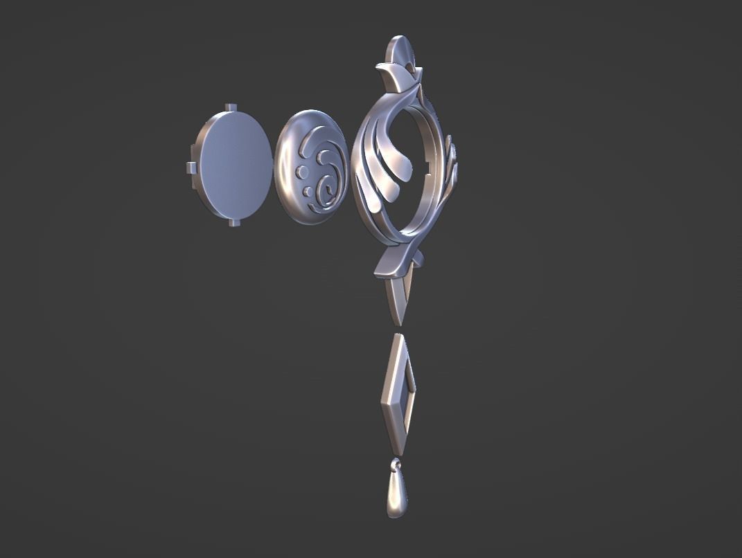 Furina Vision Set -- Genshin Impact Cosplay -- 3D Print Ready 3D print model_10