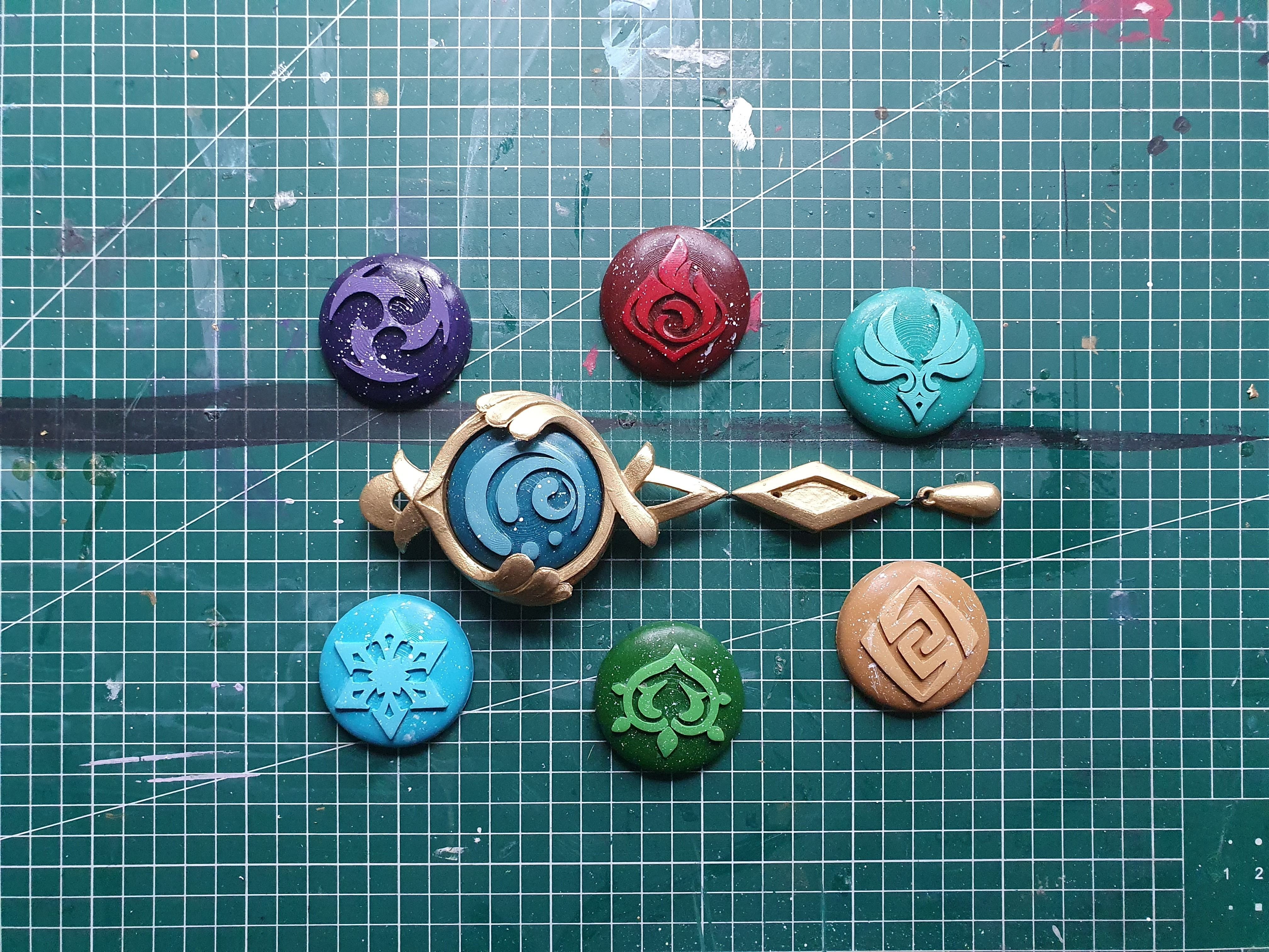 Furina Vision Set -- Genshin Impact Cosplay -- 3D Print Ready 3D print model_3