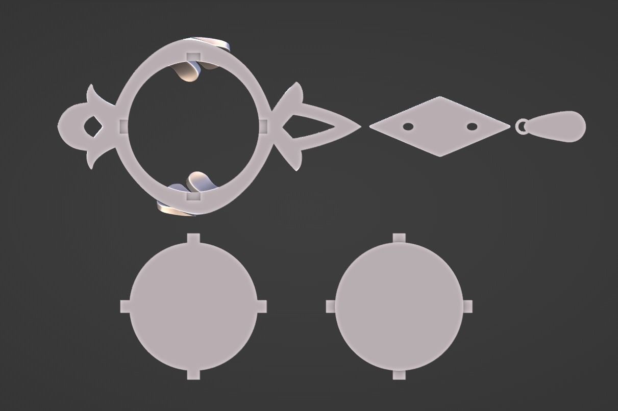 Furina Vision Set -- Genshin Impact Cosplay -- 3D Print Ready 3D print model_13